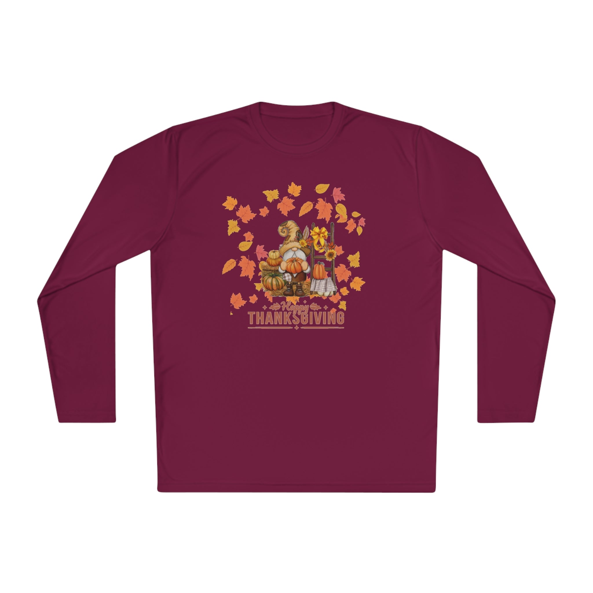 Gnome Happy Thanksgiving Unisex Lightweight Long Sleeve Tee