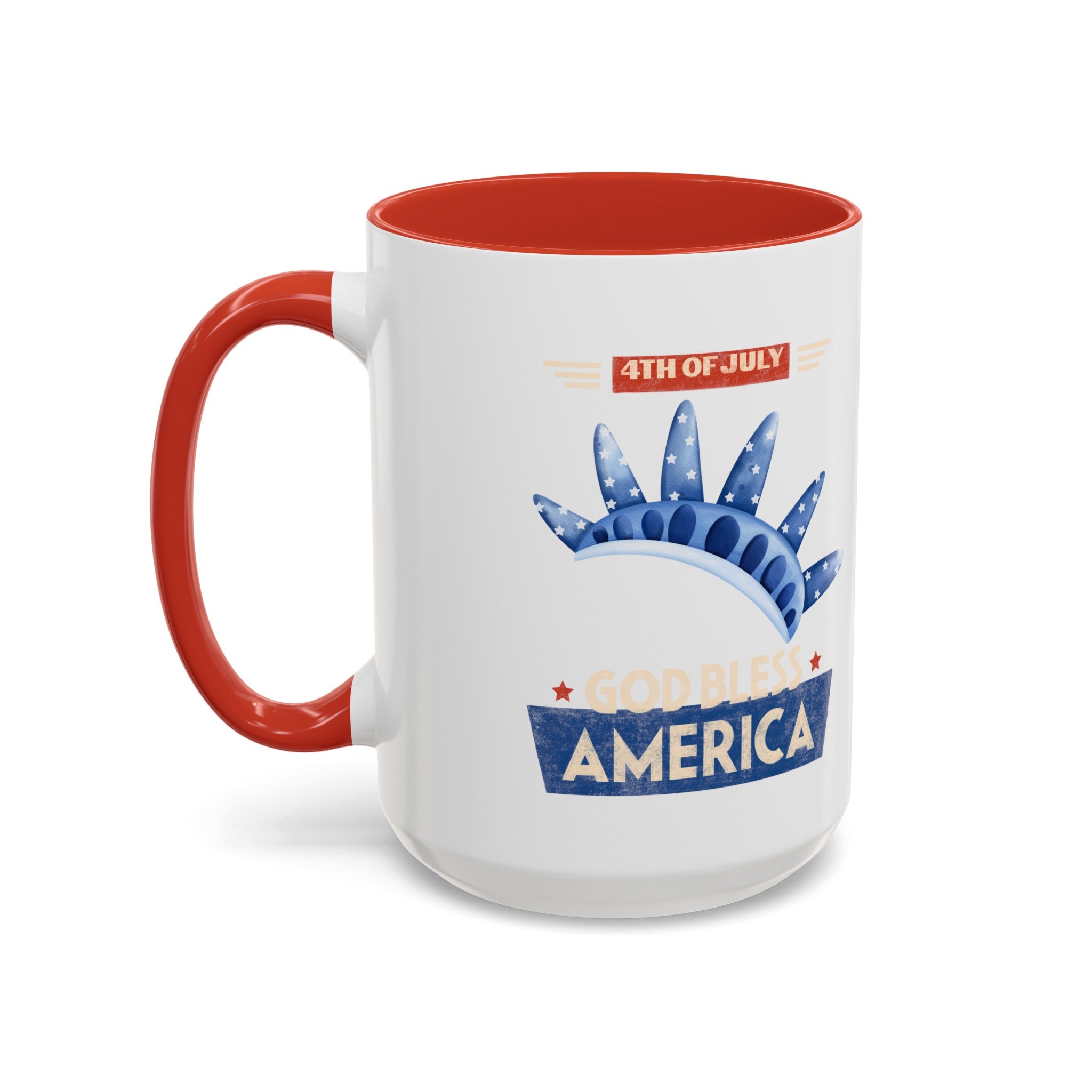 God Bless America Accent Coffee Mug (11, 15oz)