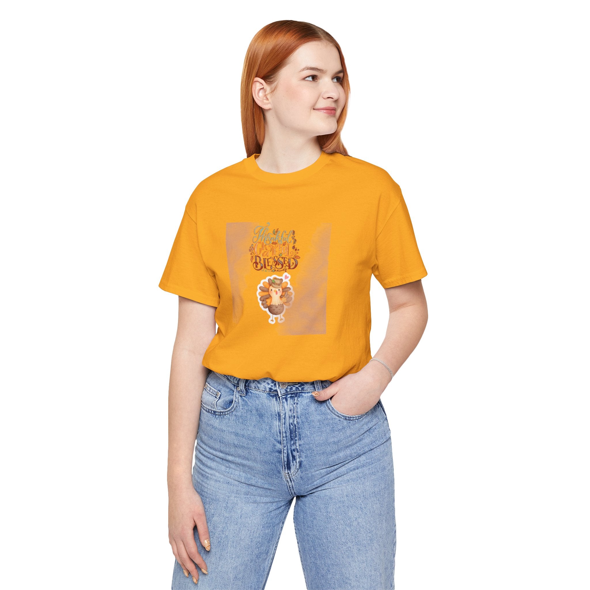 Thankful Grateful Blessed Unisex Jersey Short Sleeve Tee