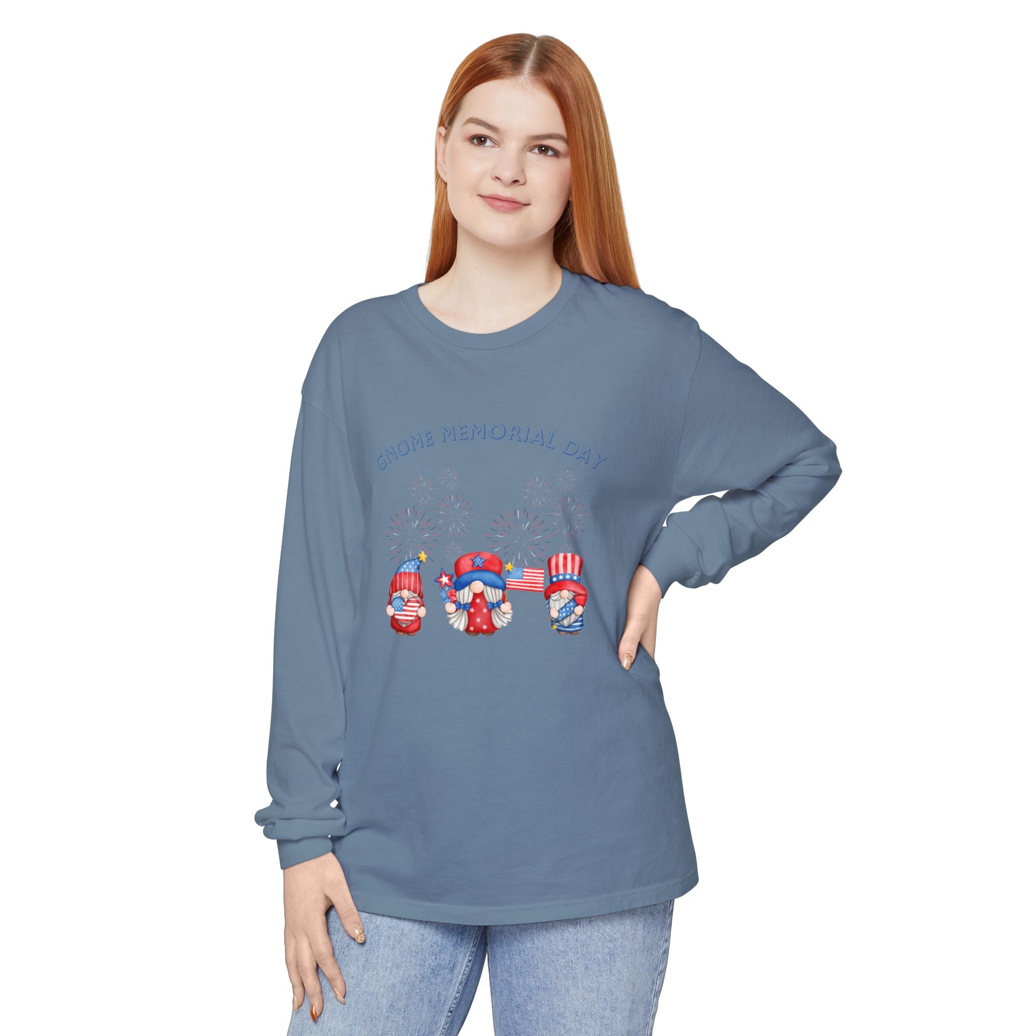 Gnome Memorial Day Long Sleeve T-Shirt