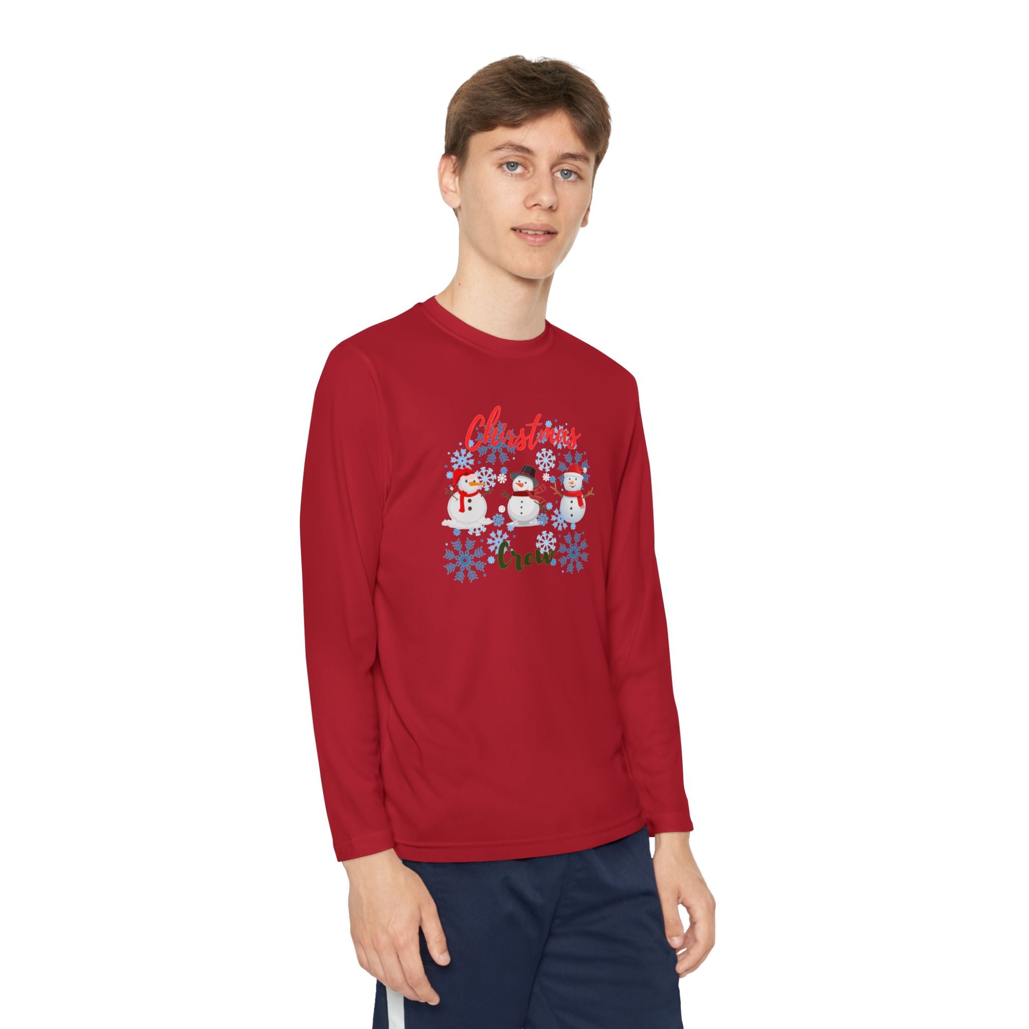 Christmas Crew Youth Long Sleeve Competitor Tee