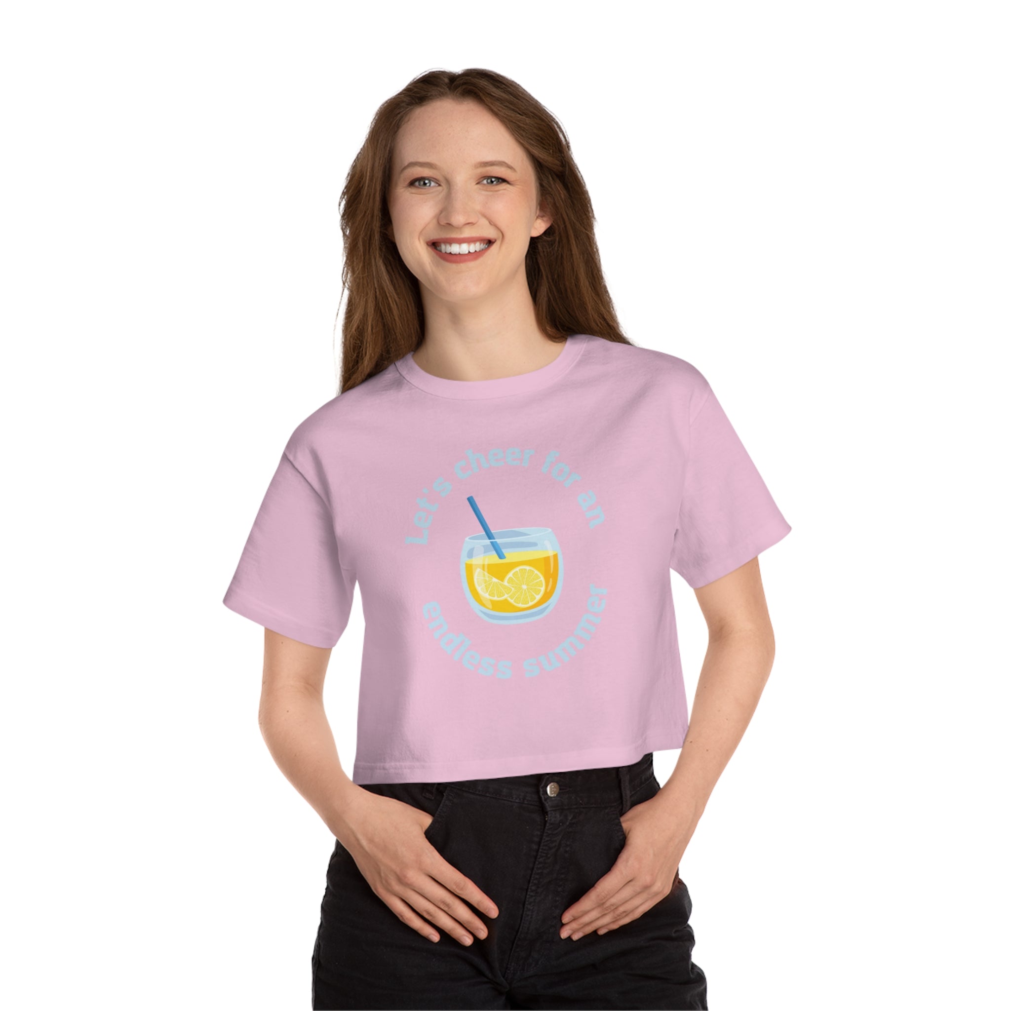 Let's Cheer For An Endless Summer Champion Women's Heritage Cropped T-Shirt