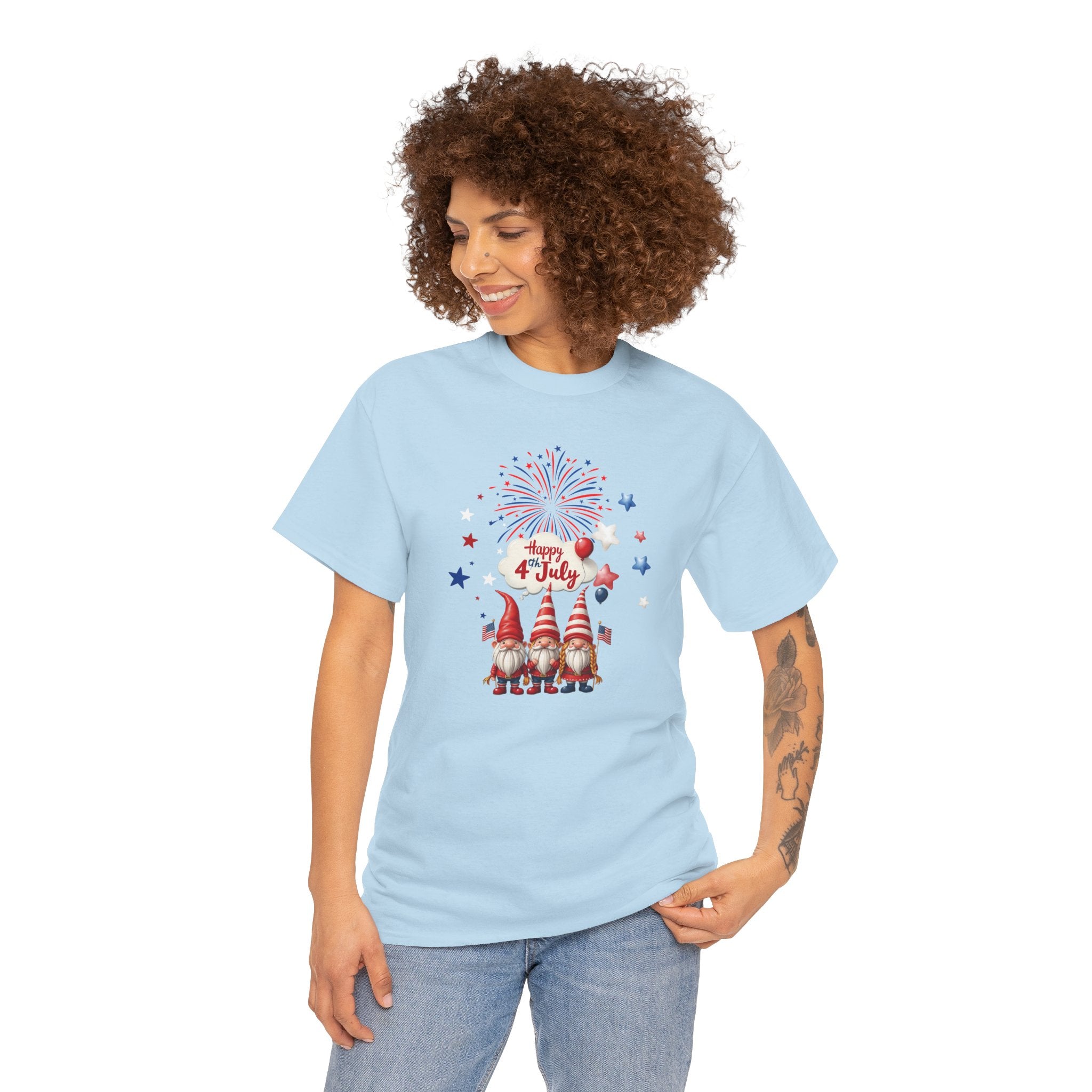Gnome 4th of July Unisex Heavy Common Tee