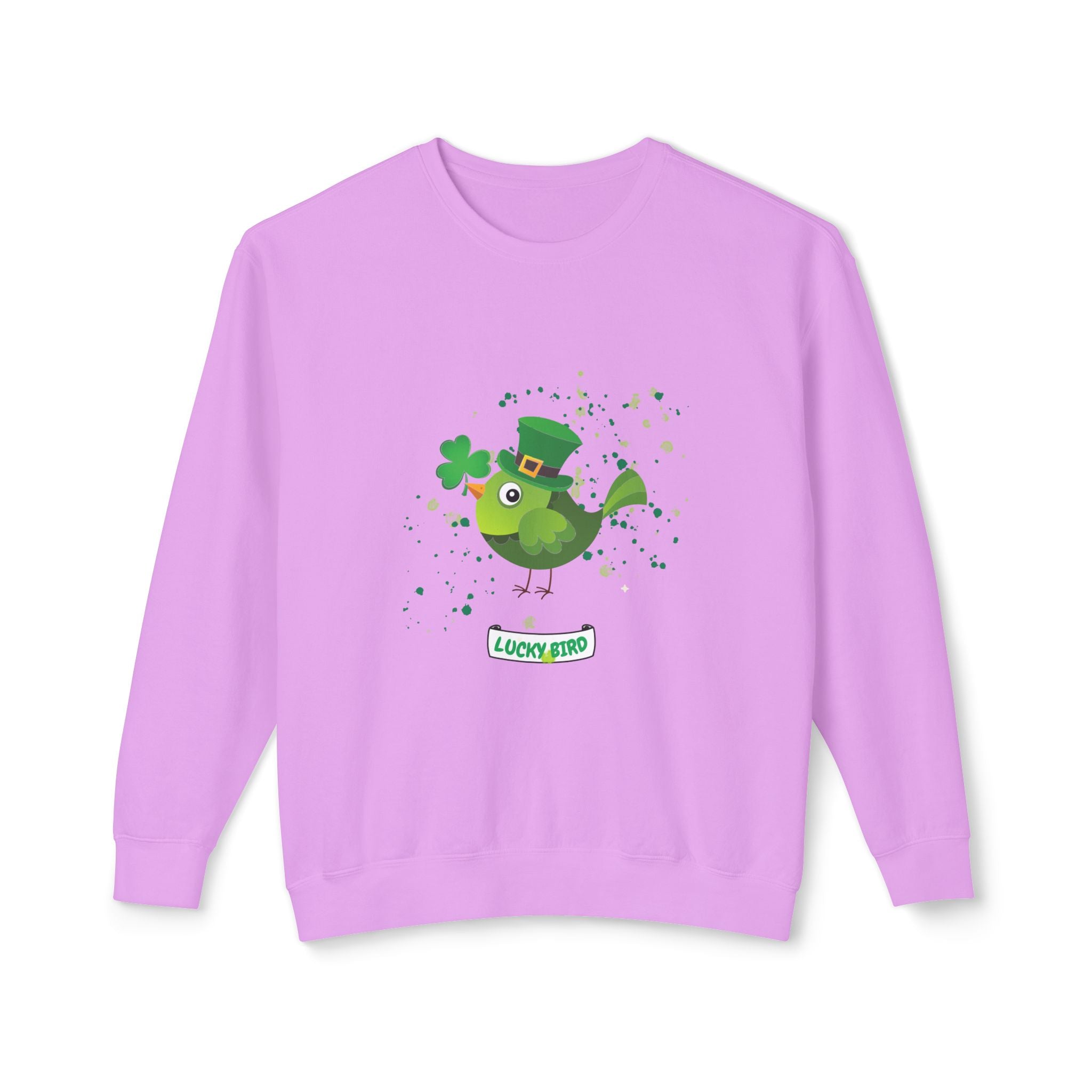 Lucky Bird St. Patrick's Day Sweatshirt - Unisex Lightweight Crewneck
