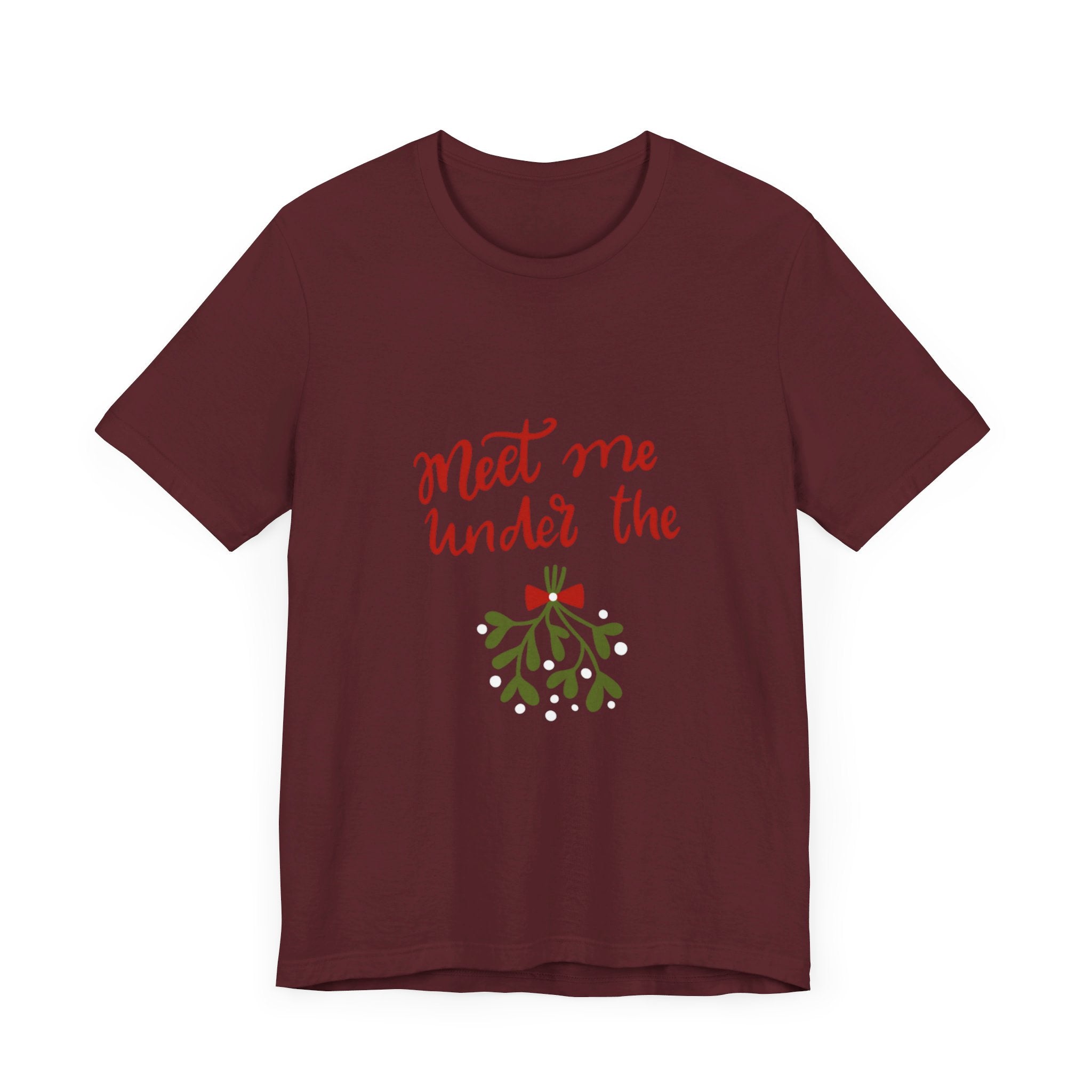 Meet Me Under The Mistletoe Unisex Jersey Short Sleeve Tee
