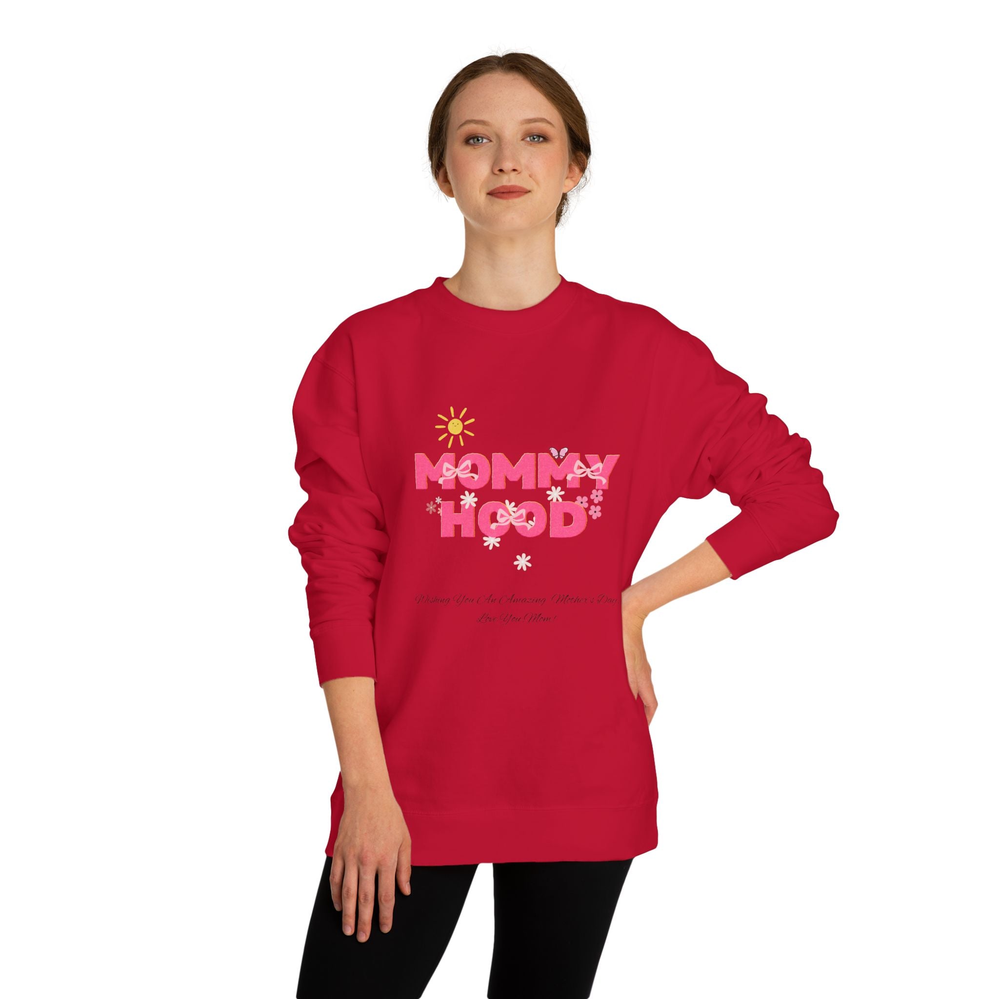 Mommy Hood Unisex Crew Neck Sweatshirt