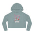 Meow Valentine's Day Women’s Cropped Hooded Sweatshirt