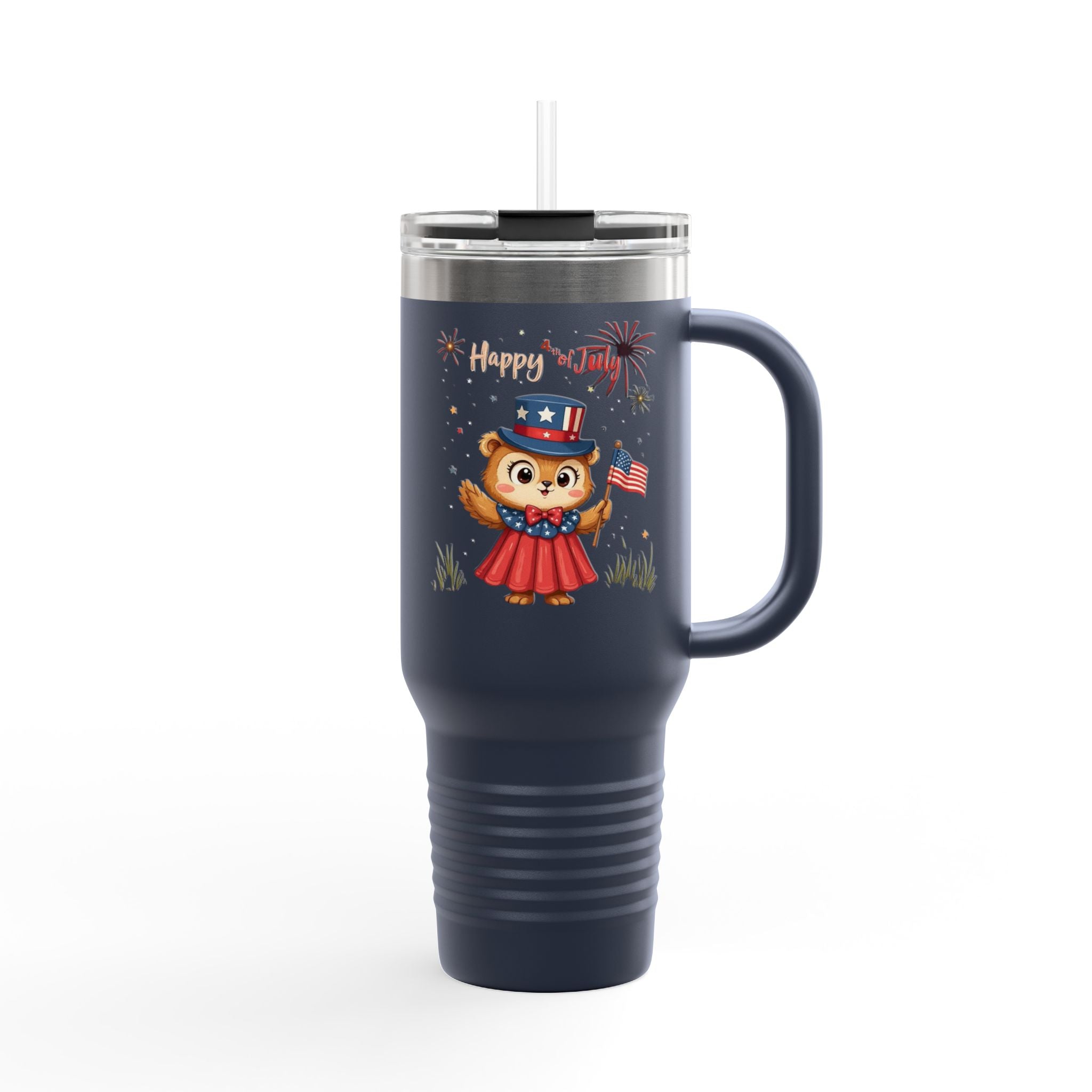 Happy Independence Day  Insulated Travel Mug, 40oz