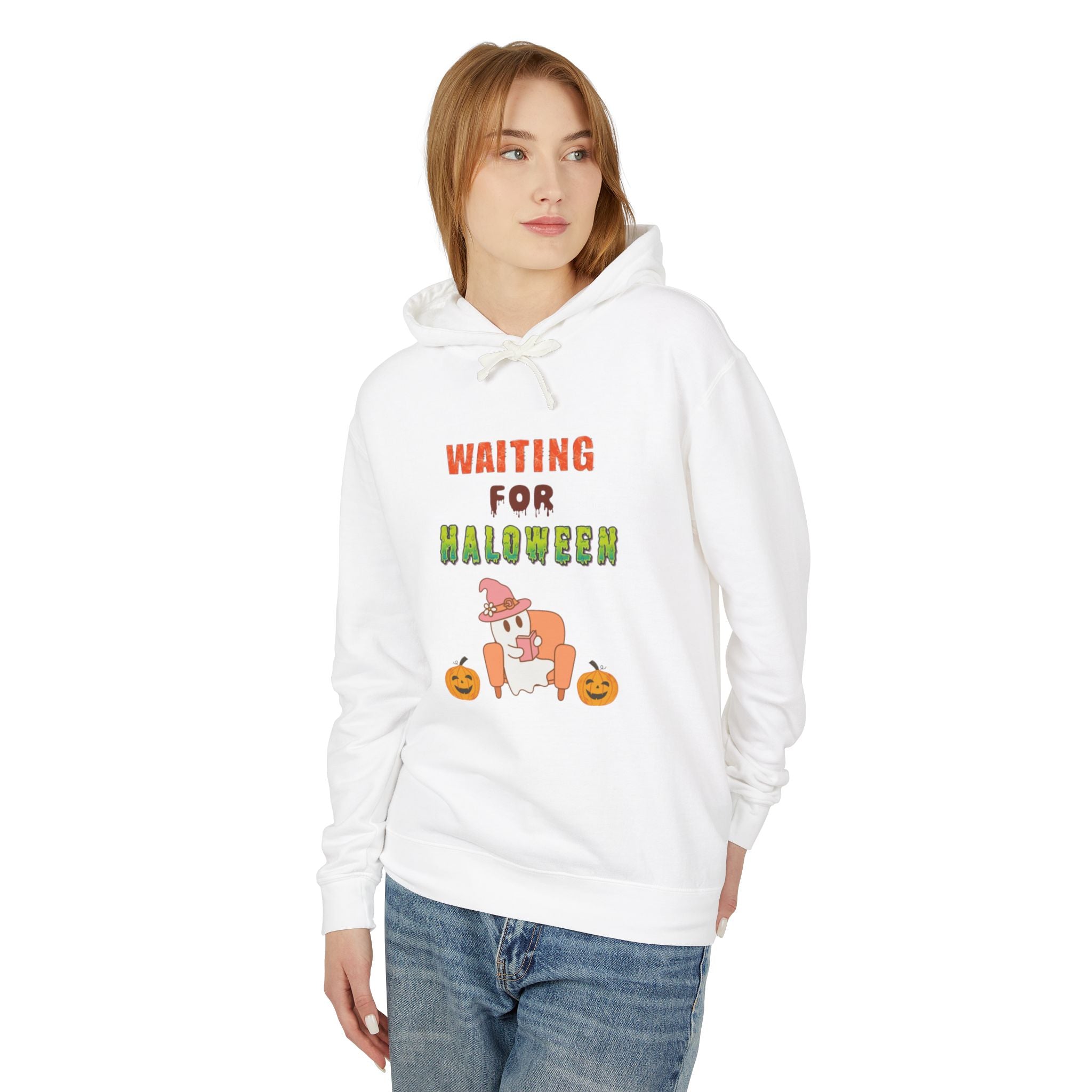 Waiting For Halloween Unisex Lightweight Hooded Sweatshirt