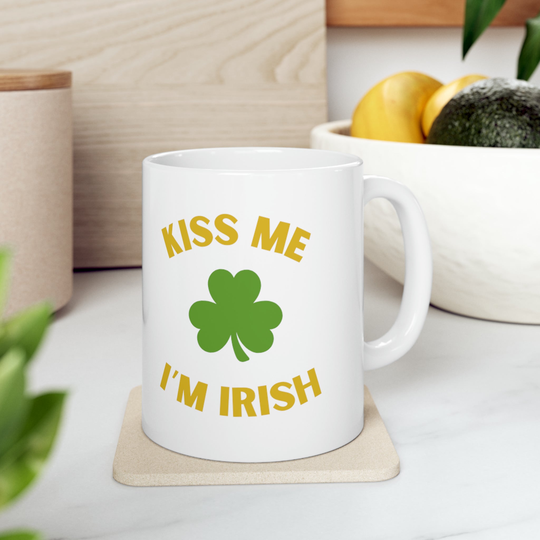 Kiss Me I'm Irish Ceramic Mug, 11oz