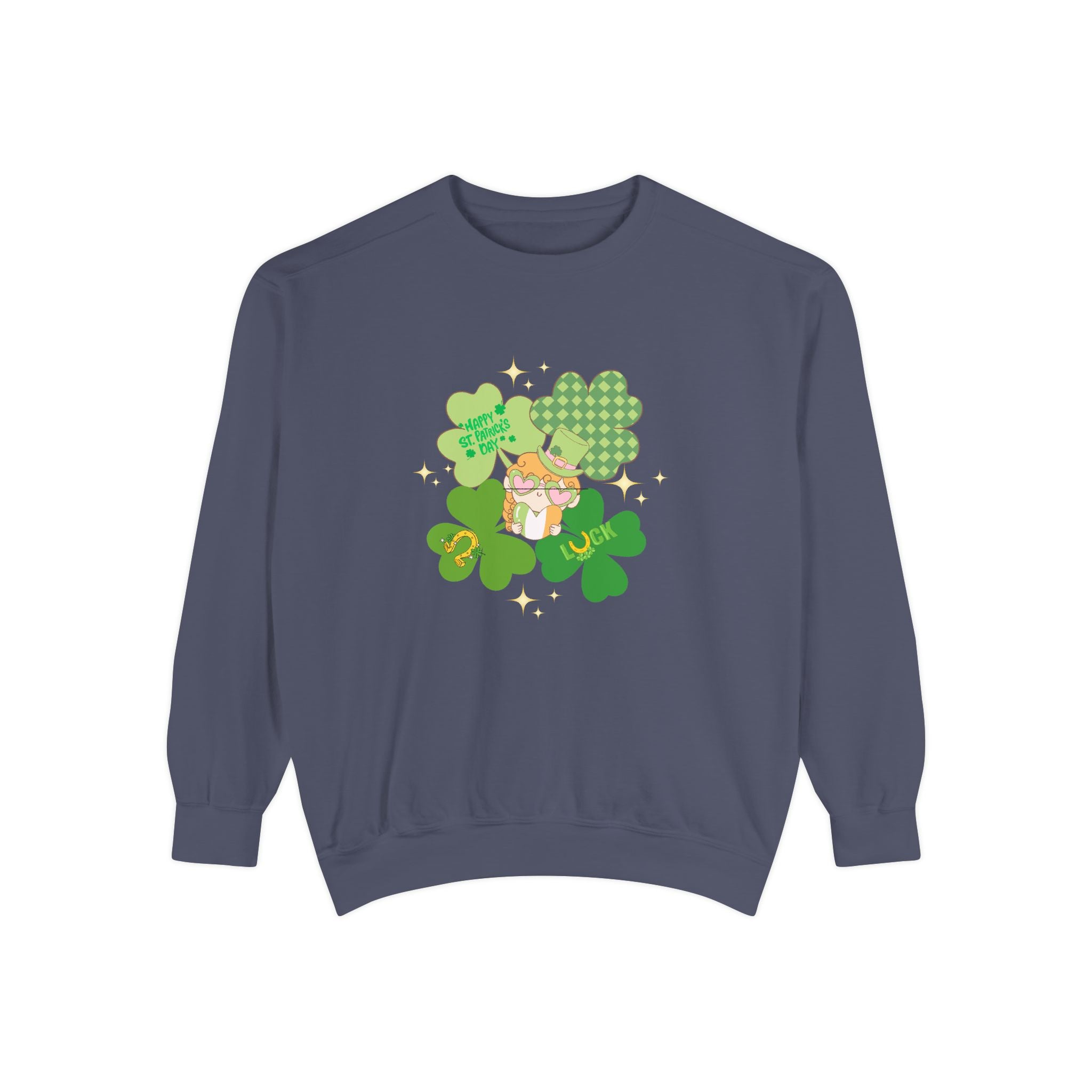 Retro St. Paddy's Day Unisex Garment-Dyed Sweatshirt