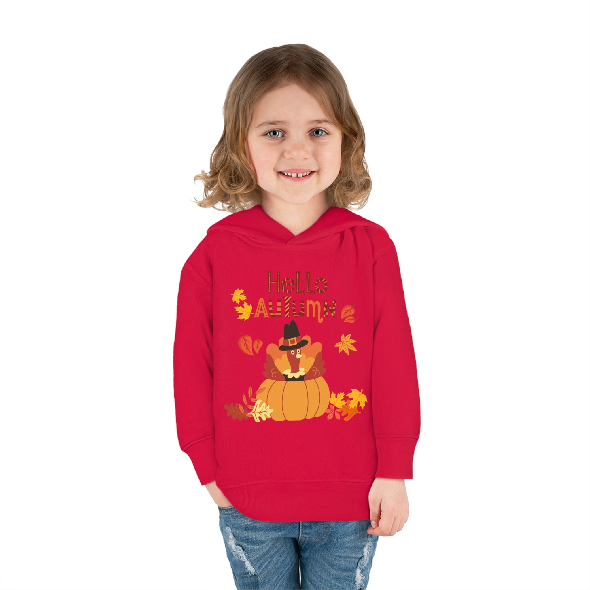 Hello Autumn Toddler Pullover Fleece Hoodie