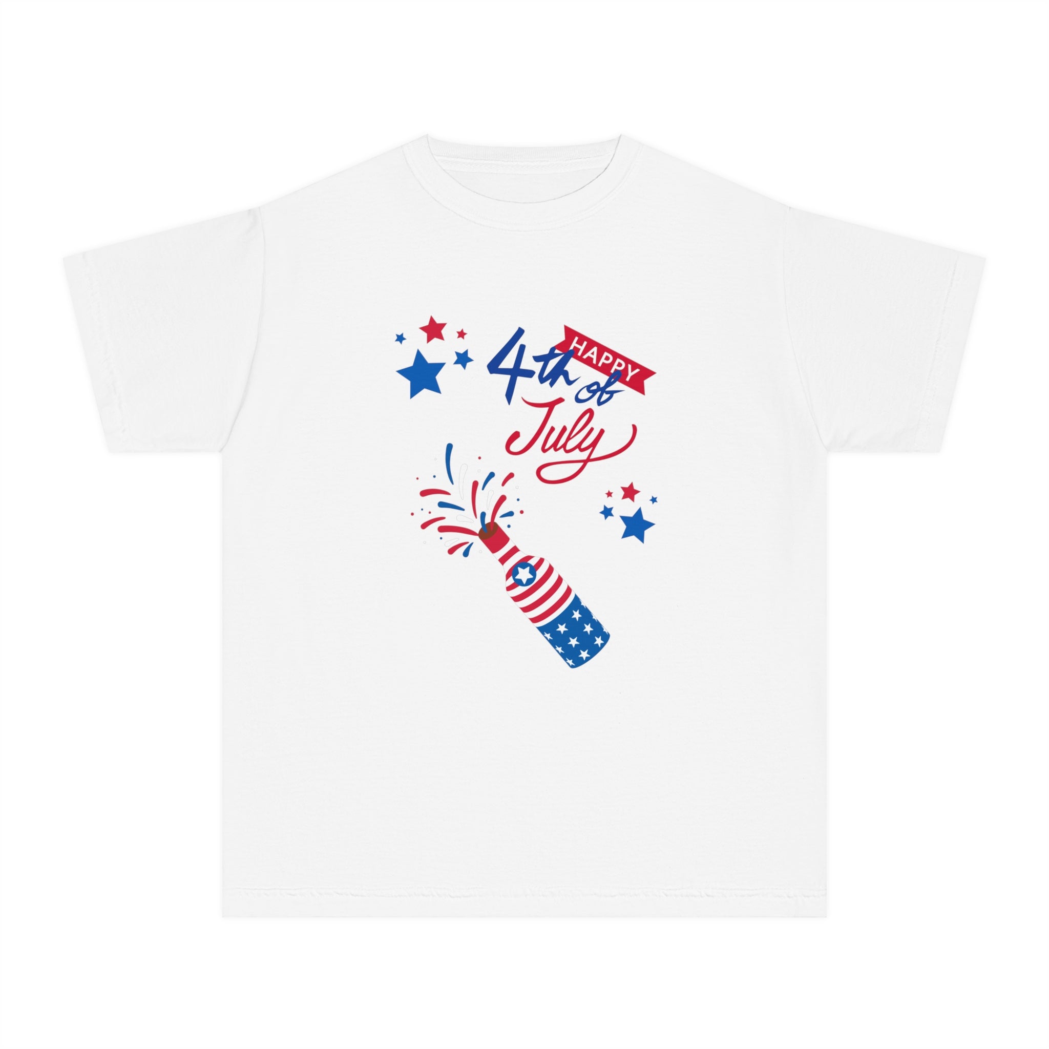 Happy 4th Of July Celebration Youth Midweight Tee