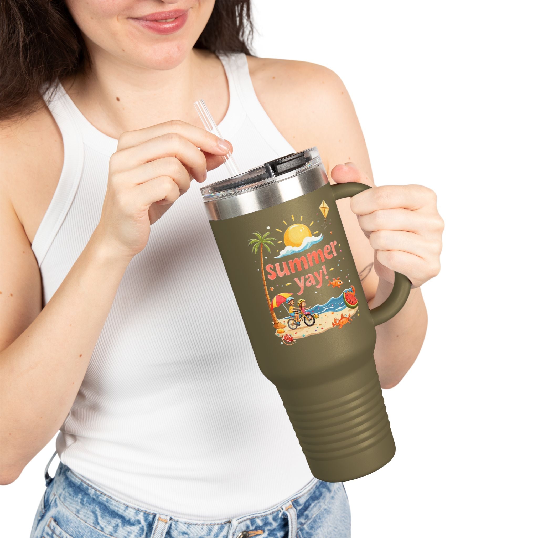 Summer Yay! Insulated Travel Mug, 40oz