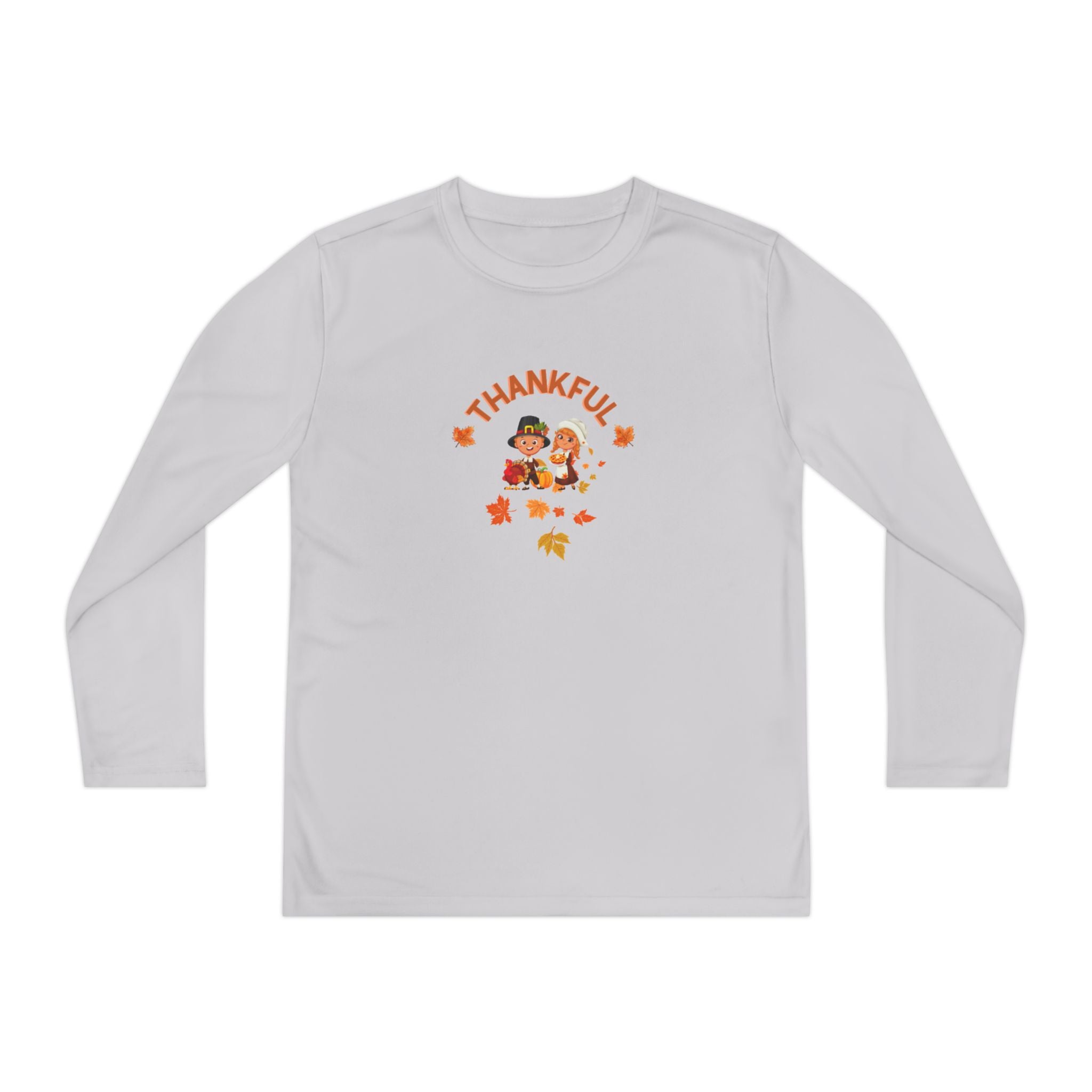 Pilgrims Turkey Day Youth Long Sleeve Competitor Tee