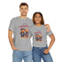 Happy 4th of July Teddy Bear Couple Unisex Heavy Cotton Tee