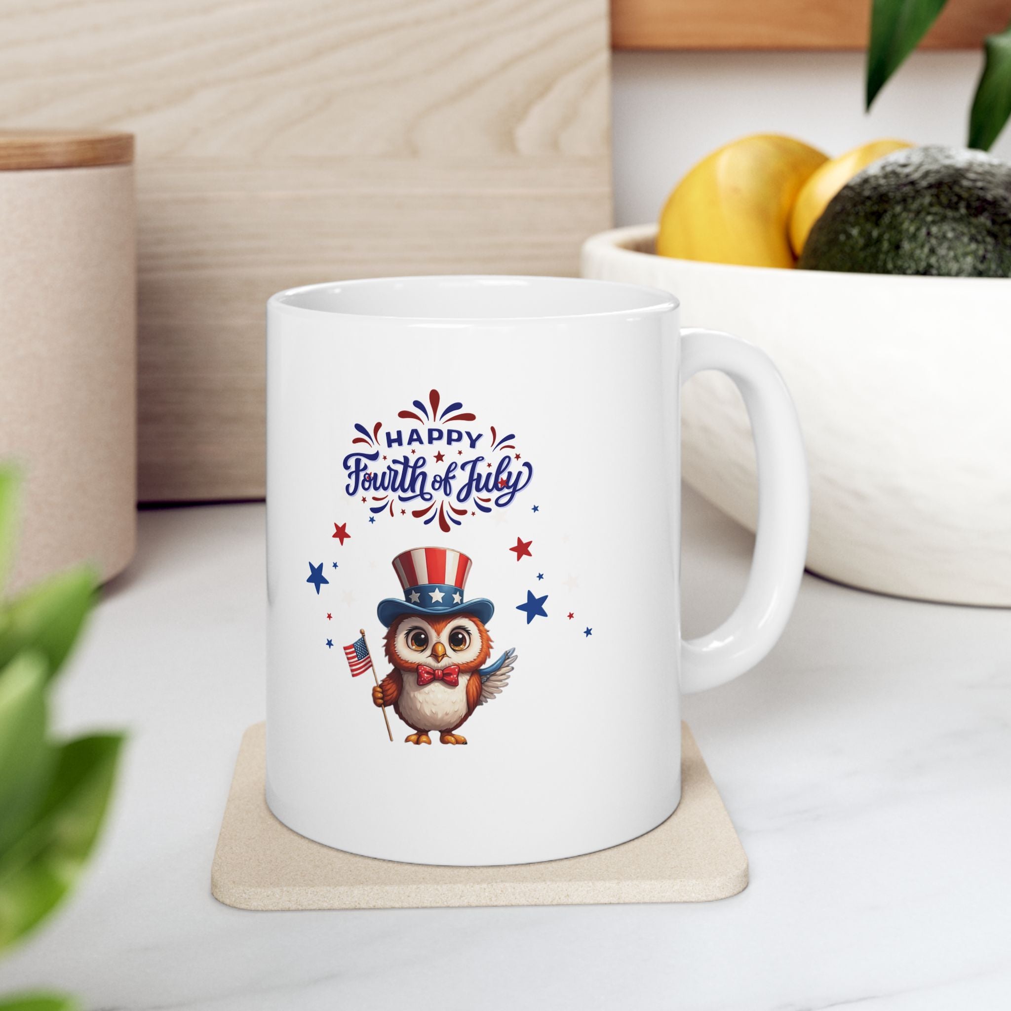 American Eagle Happy 4th of July Mug