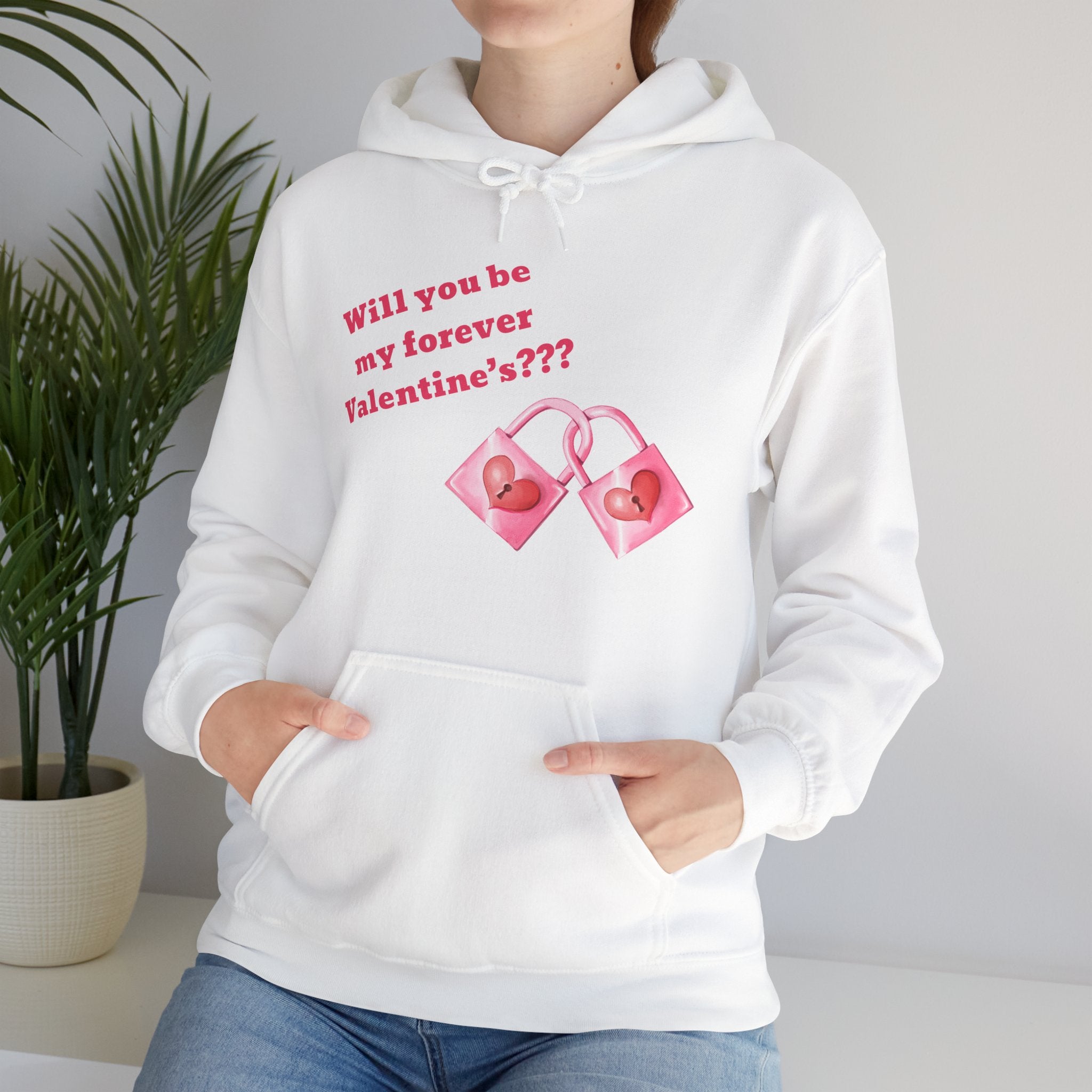 Will You Be My Forever Valentine?? Unisex Heavy Blend™ Hooded Sweatshirt
