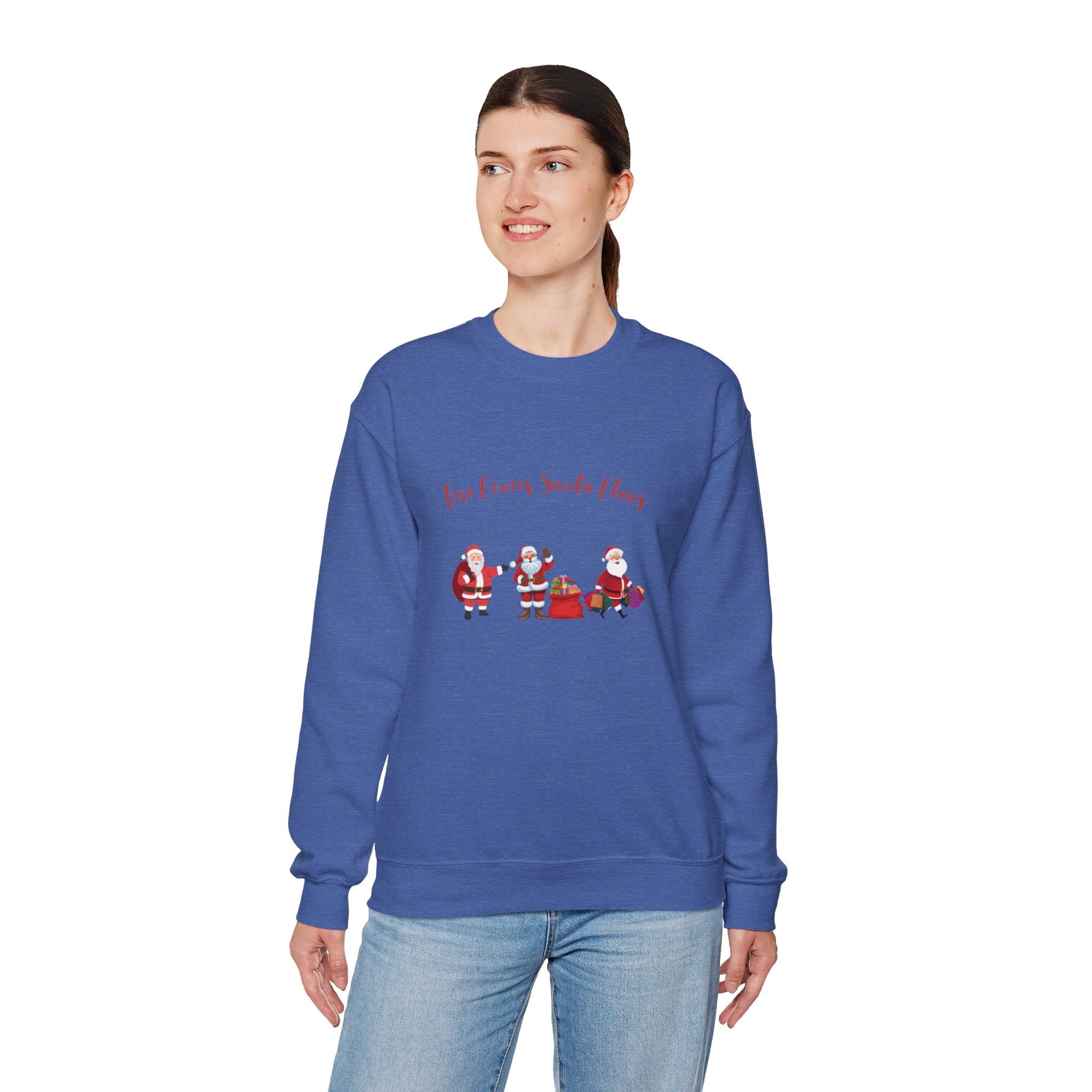 Here Comes Santa Claus Unisex Heavy Blend™ Crewneck Sweatshirt