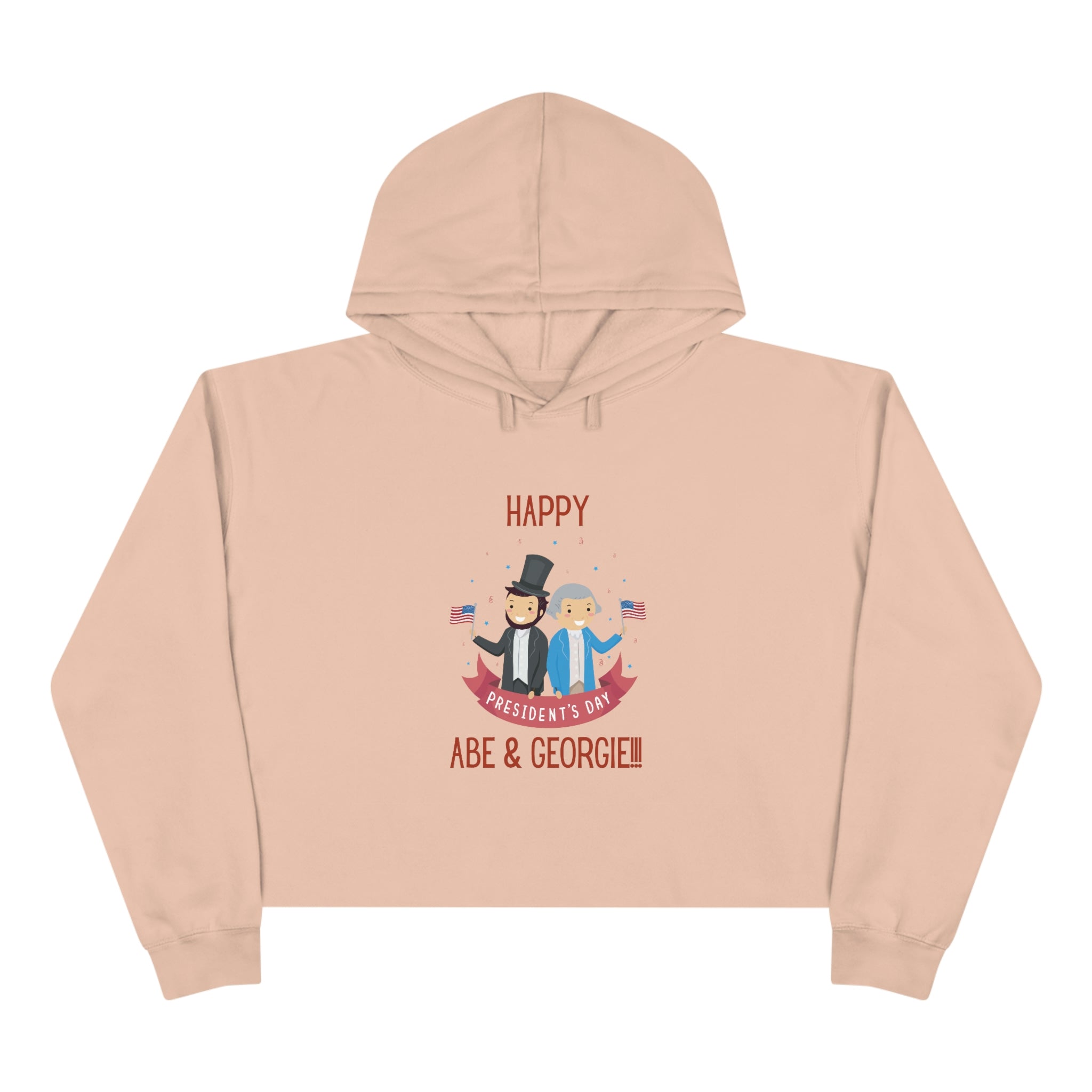 Happy President's Day Abe & Georgie!!! Crop Hoodie