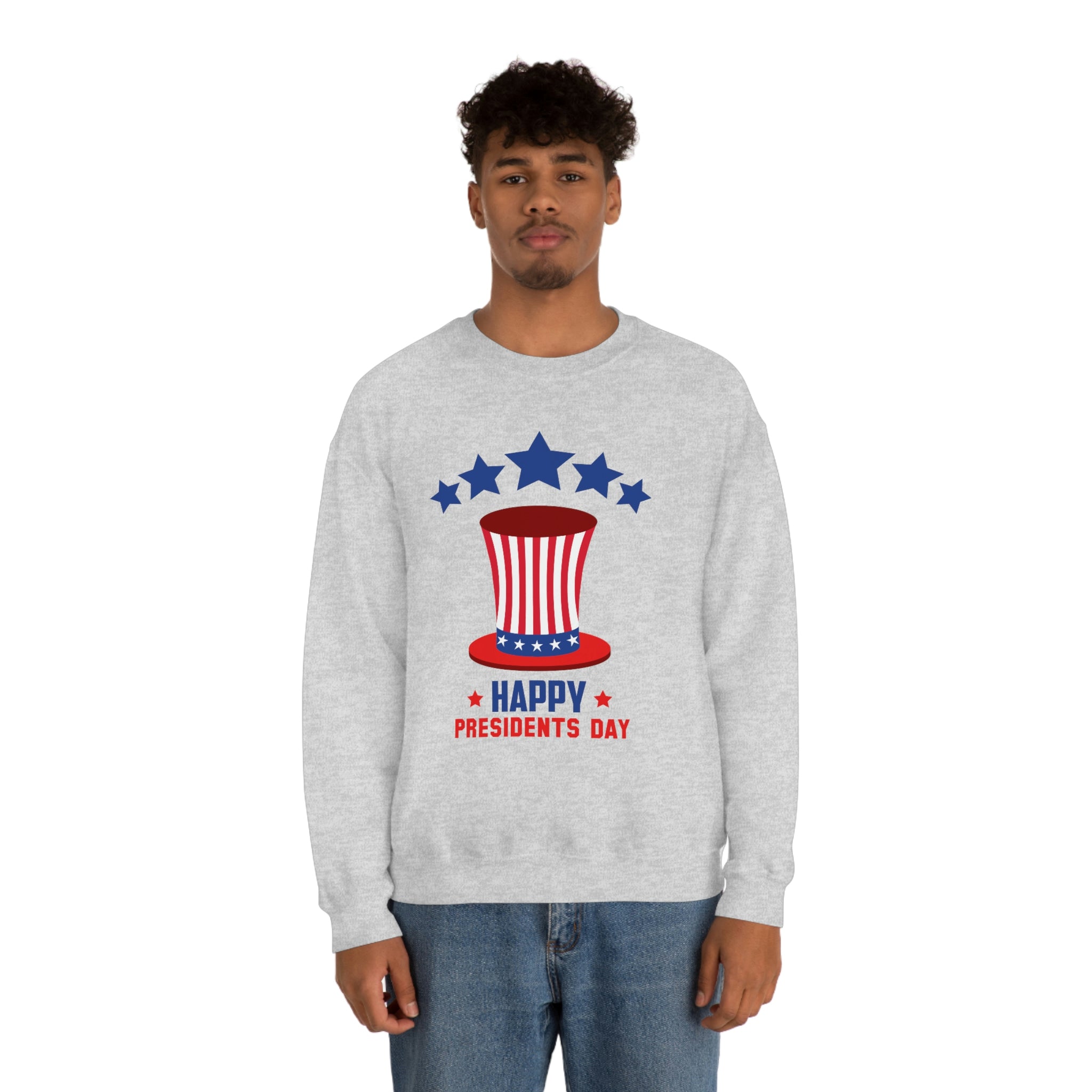 Happy President's Day Hat Unisex Heavy Blend™ Crewneck Sweatshirt