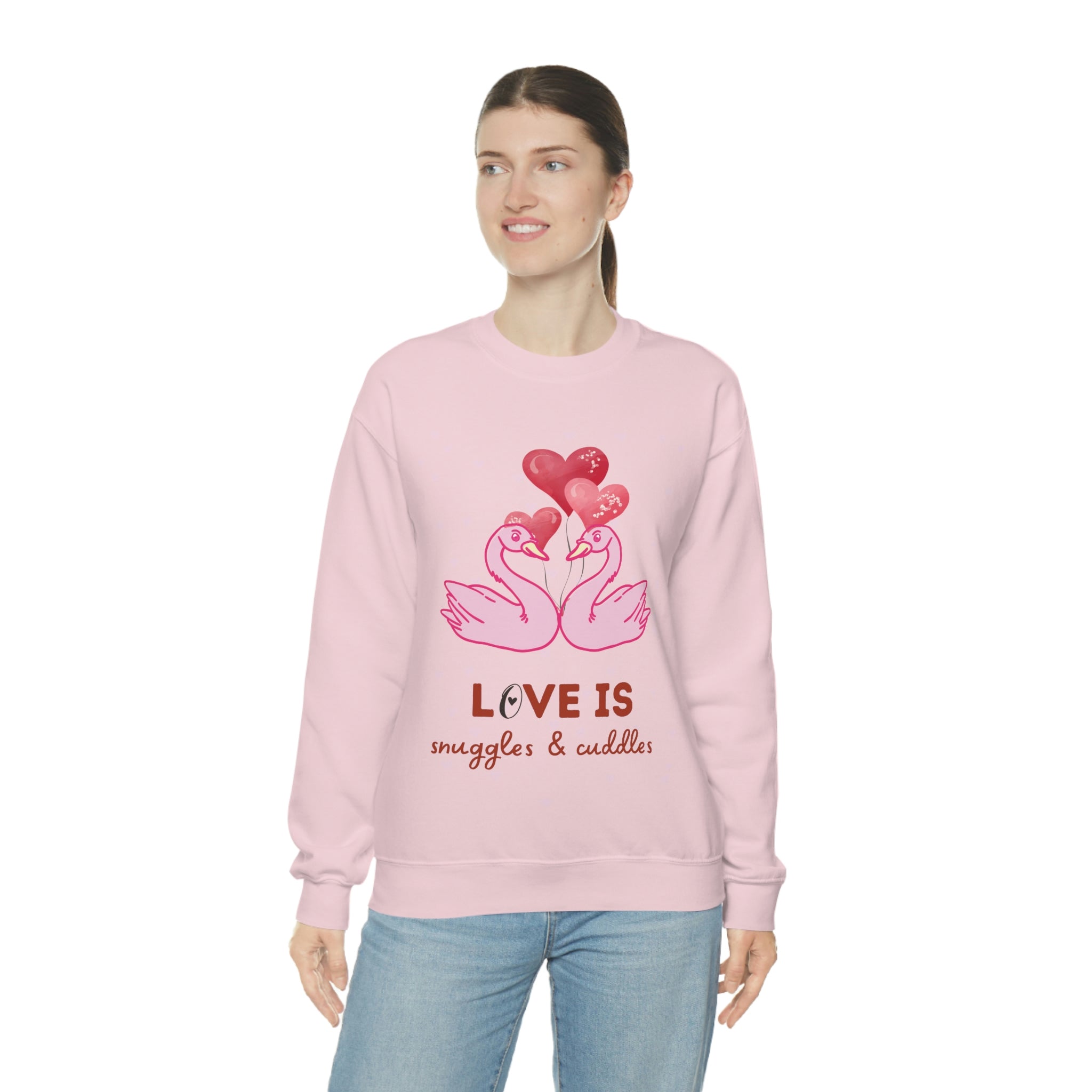 Love Is Snuggles & Cuddles Unisex Heavy Blend™ Crewneck Sweatshirt