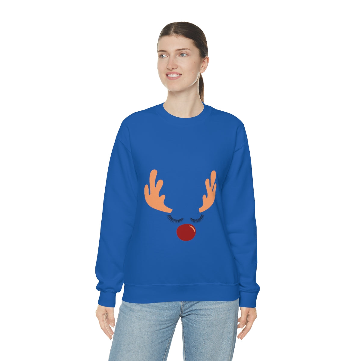 Reindeer Christmas Unisex Heavy Blend™ Crewneck Sweatshirt