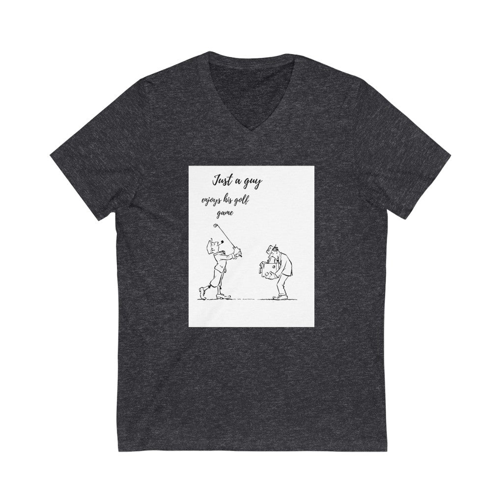 Golfer Unisex Jersey Short Sleeve V-Neck Tee