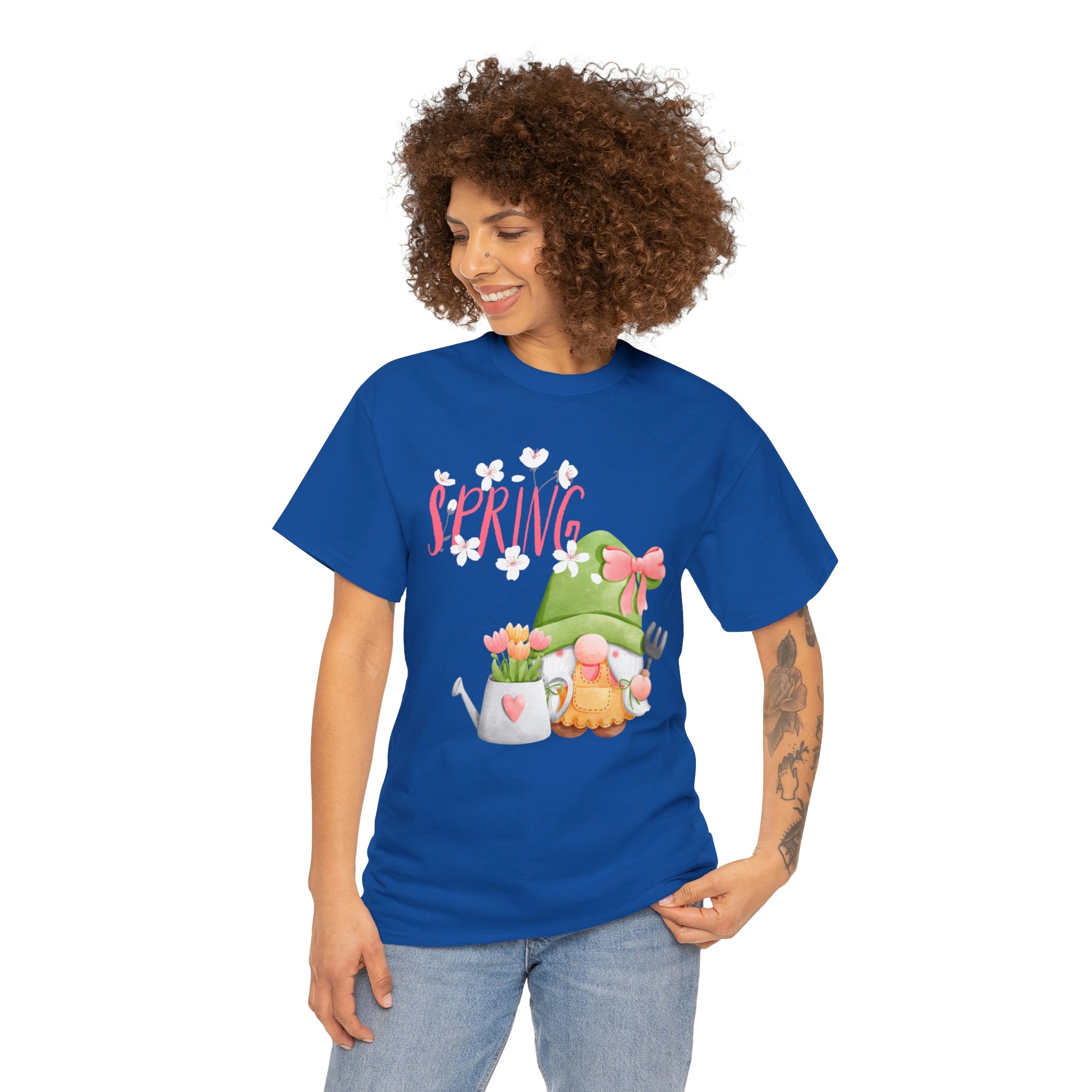 Gnome Happy Spring Unisex Heavy Cotton Tee