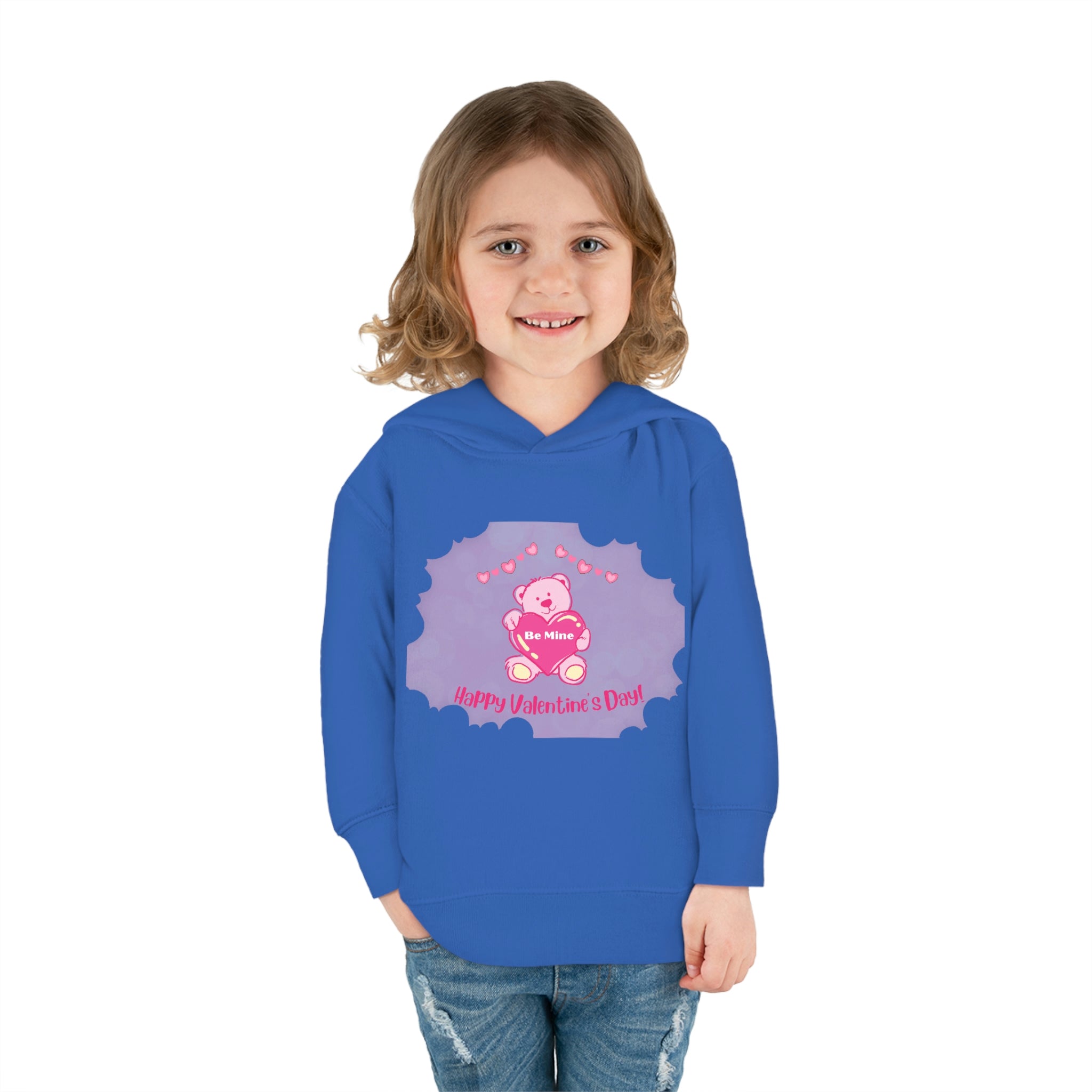 Happy Valentine's Day Be Mine Toddler Pullover Fleece Hoodie