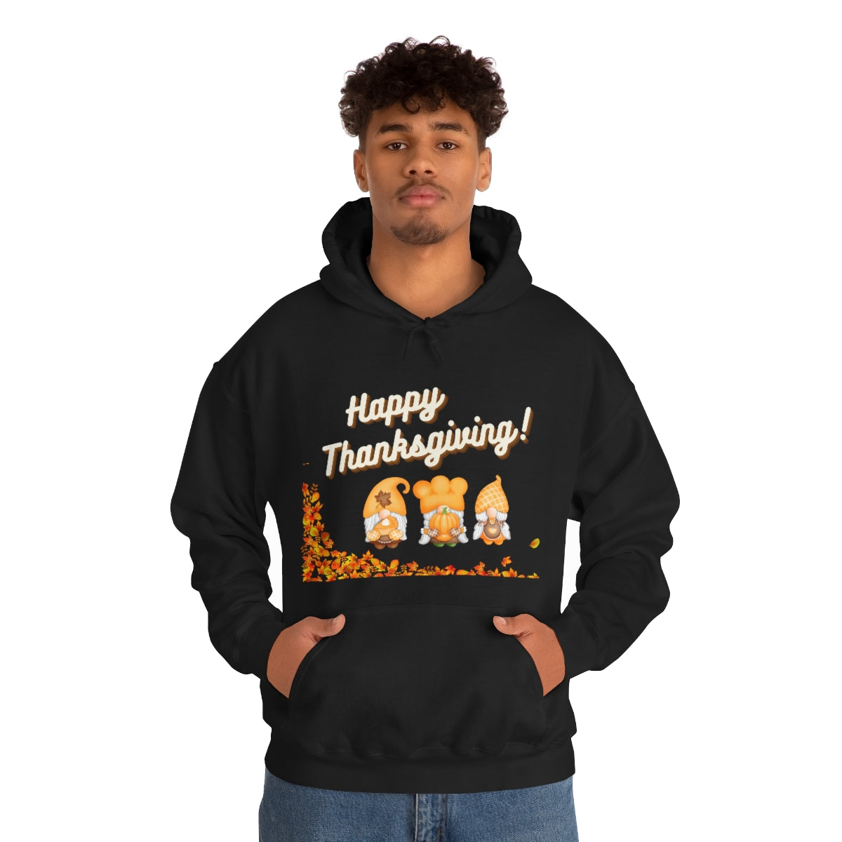 Happy Thanksgiving Gnome Unisex Heavy Blend™ Hooded Sweatshirt