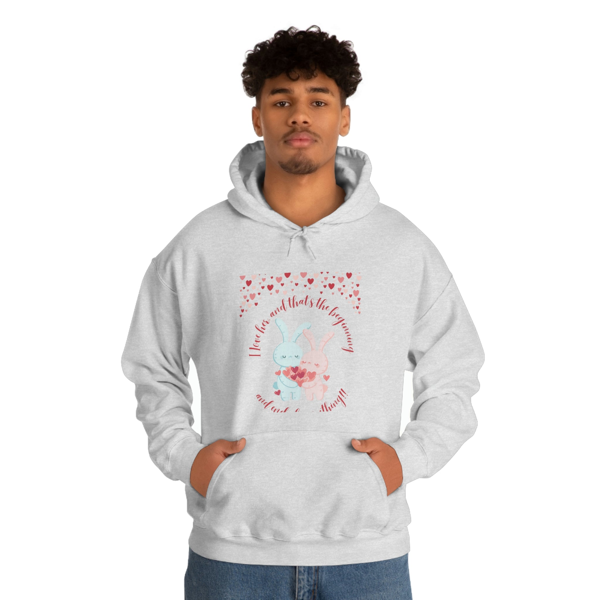 The I Love Her U & Me Unisex Heavy Blend™ Hooded Sweatshirt