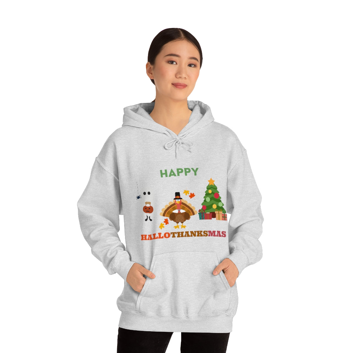 Happy Hallothanksmas Unisex Heavy Blend™ Hooded Sweatshirt