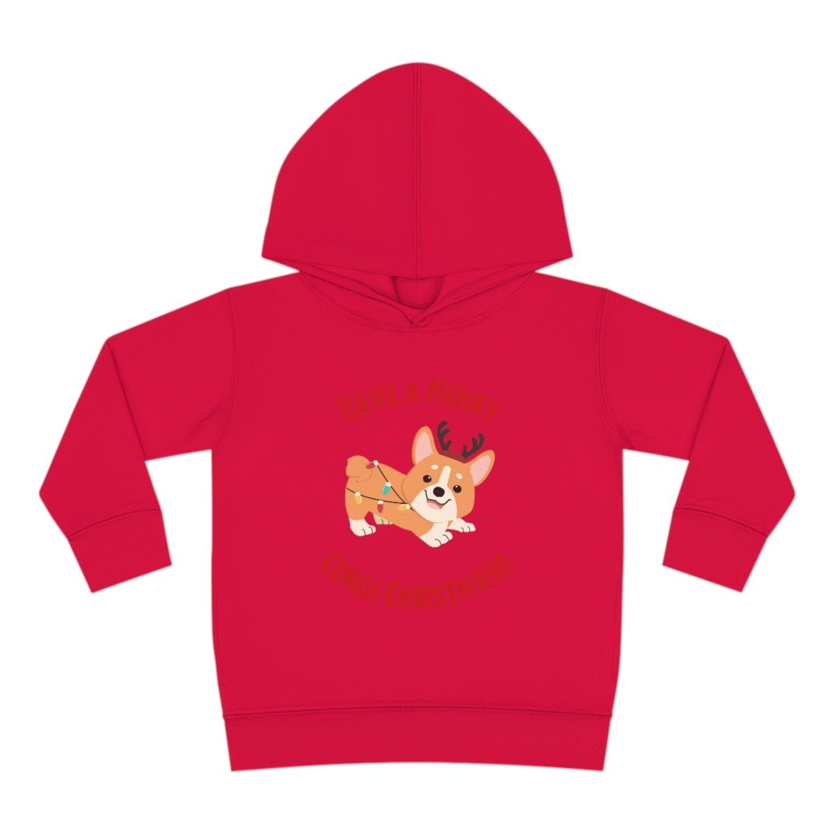 Have A Merry Corgi Christmas Toddler Pullover Fleece Hoodie