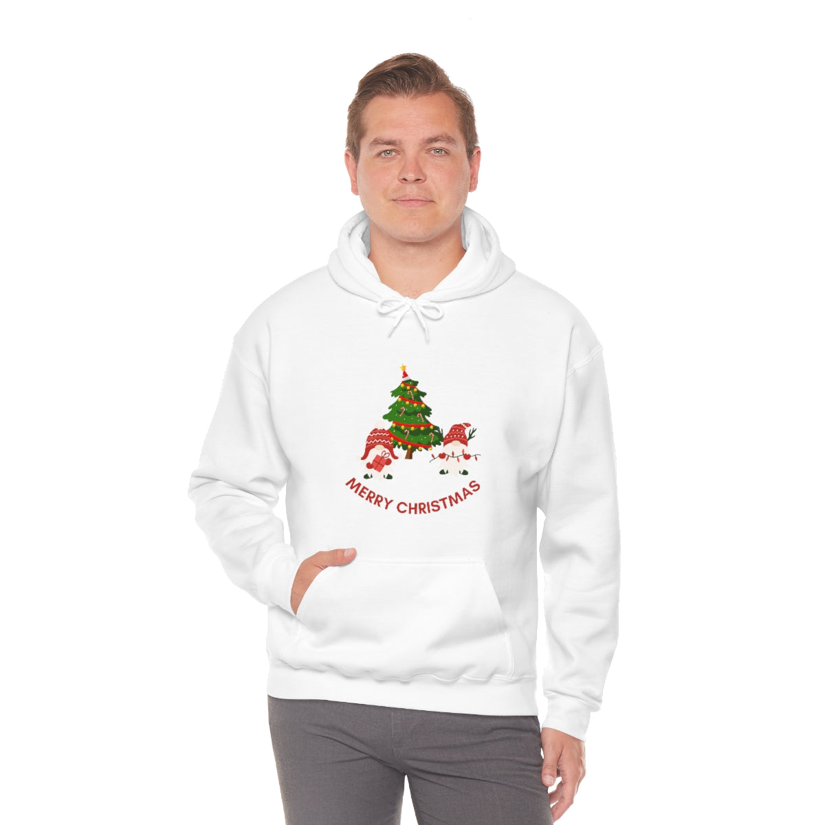 Merry & Bright Holidays Christmas Unisex Heavy Blend™ Hooded Sweatshirt