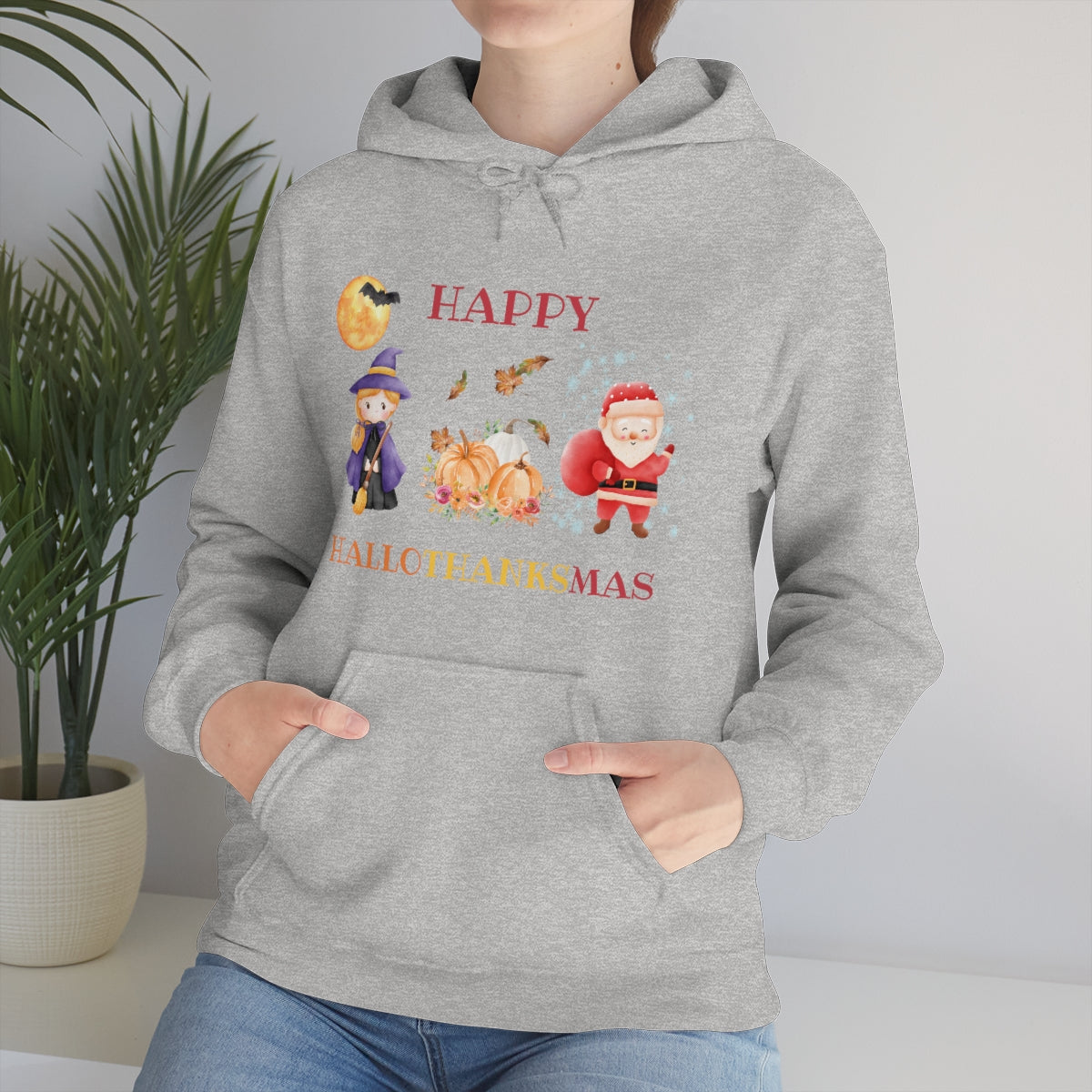 Happy Hallothanksmas Unisex Heavy Blend™ Hooded Sweatshirt