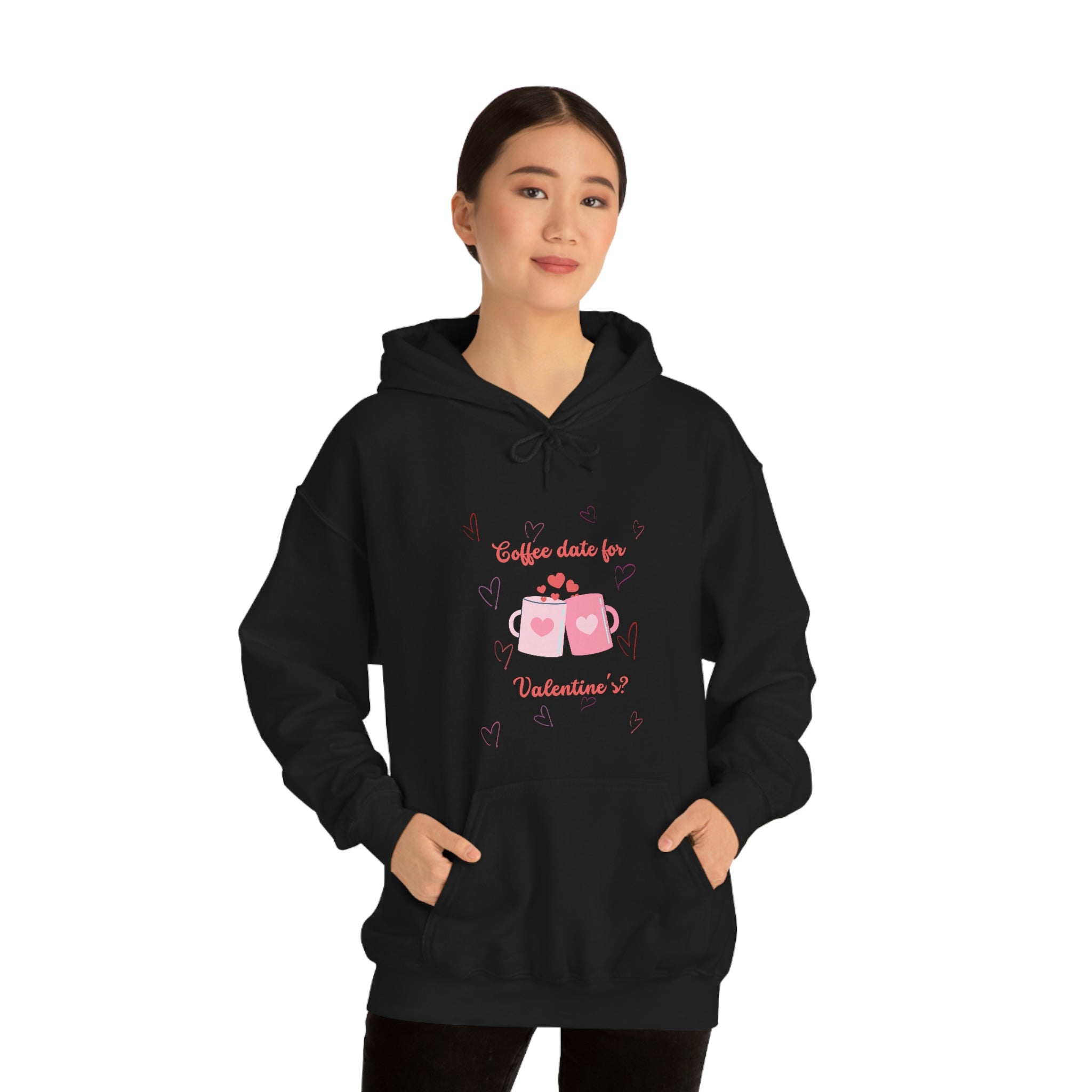 Coffee Date For Valentine's Unisex Heavy Blend™ Hooded Sweatshirt