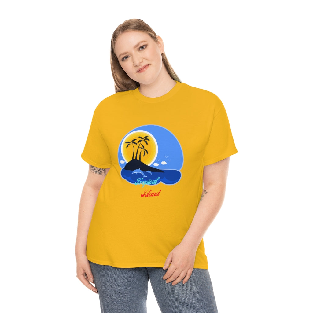 Tropical Island Unisex Heavy Cotton Tee
