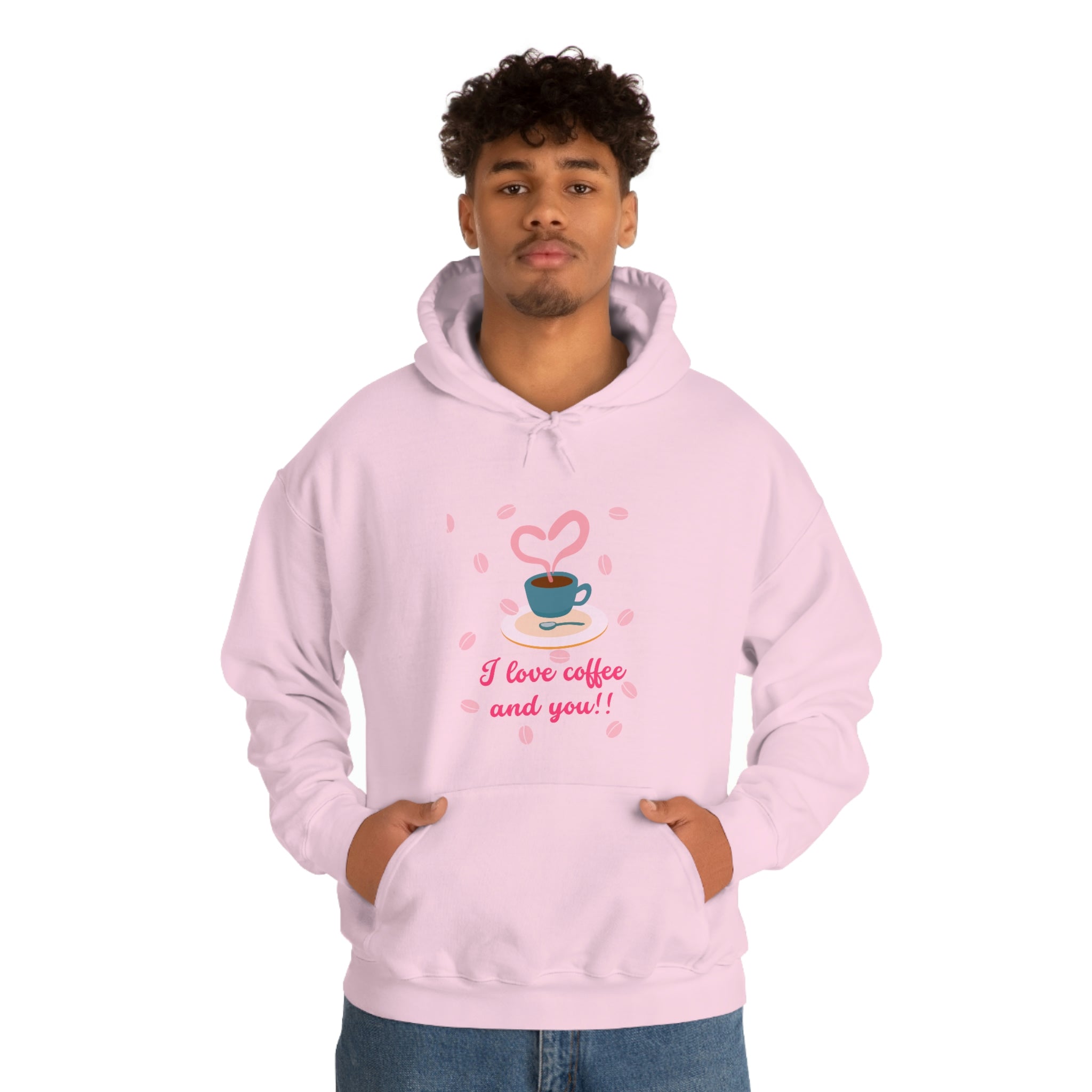 I Love Coffee & You!! Unisex Heavy Blend™ Hooded Sweatshirt