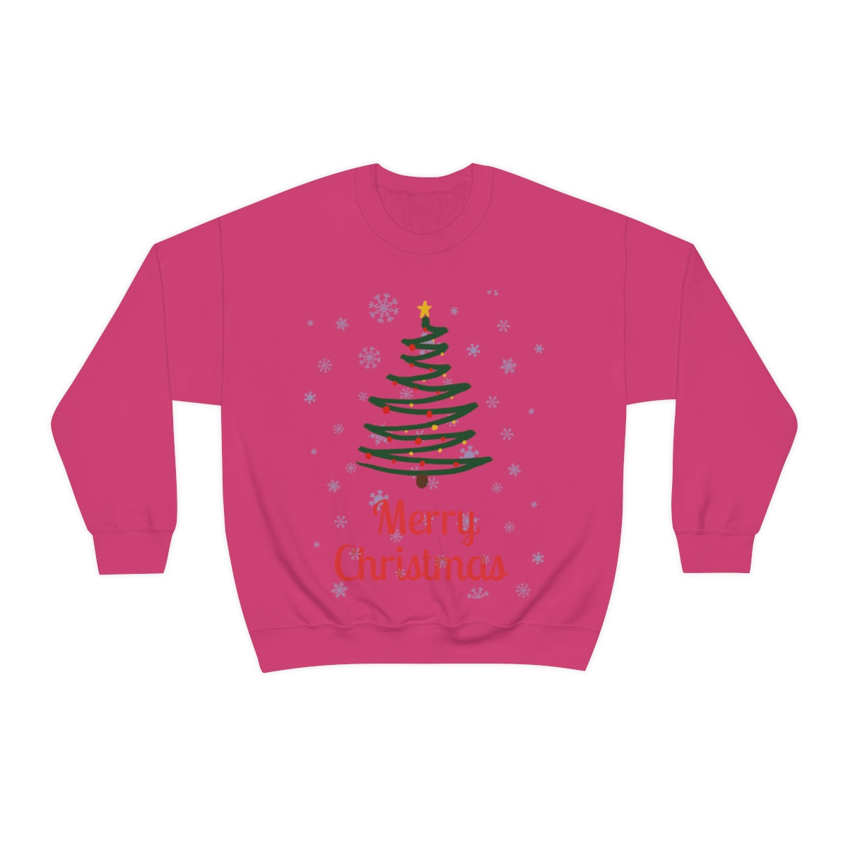 Merry Christmas Tree Unisex Heavy Blend™ Crewneck Sweatshirt