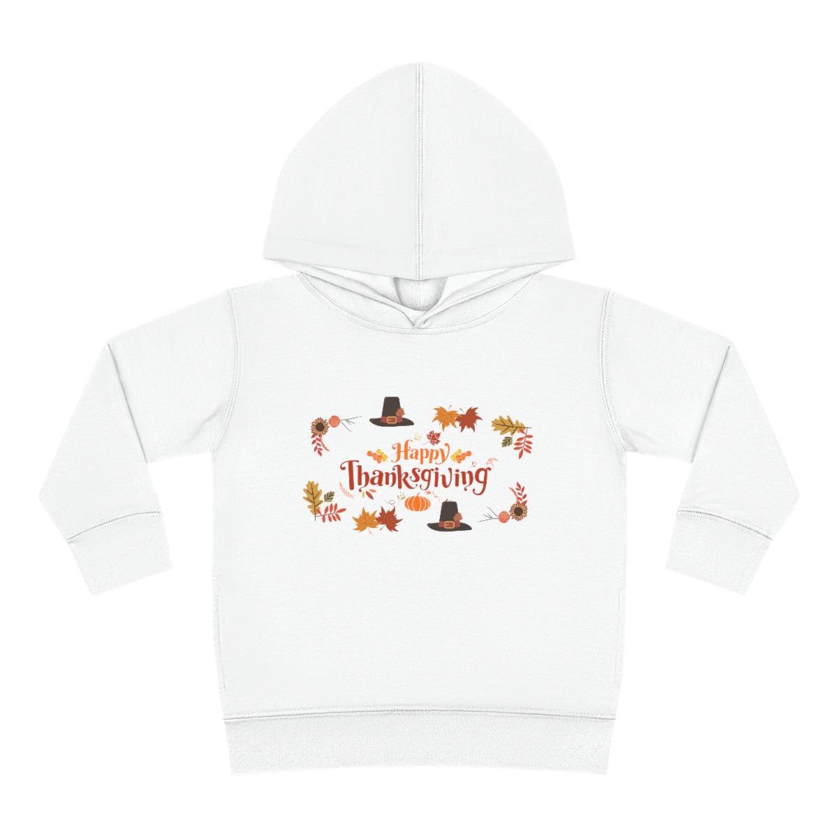 Happy Thanksgiving Toddler Pullover Fleece Hoodie