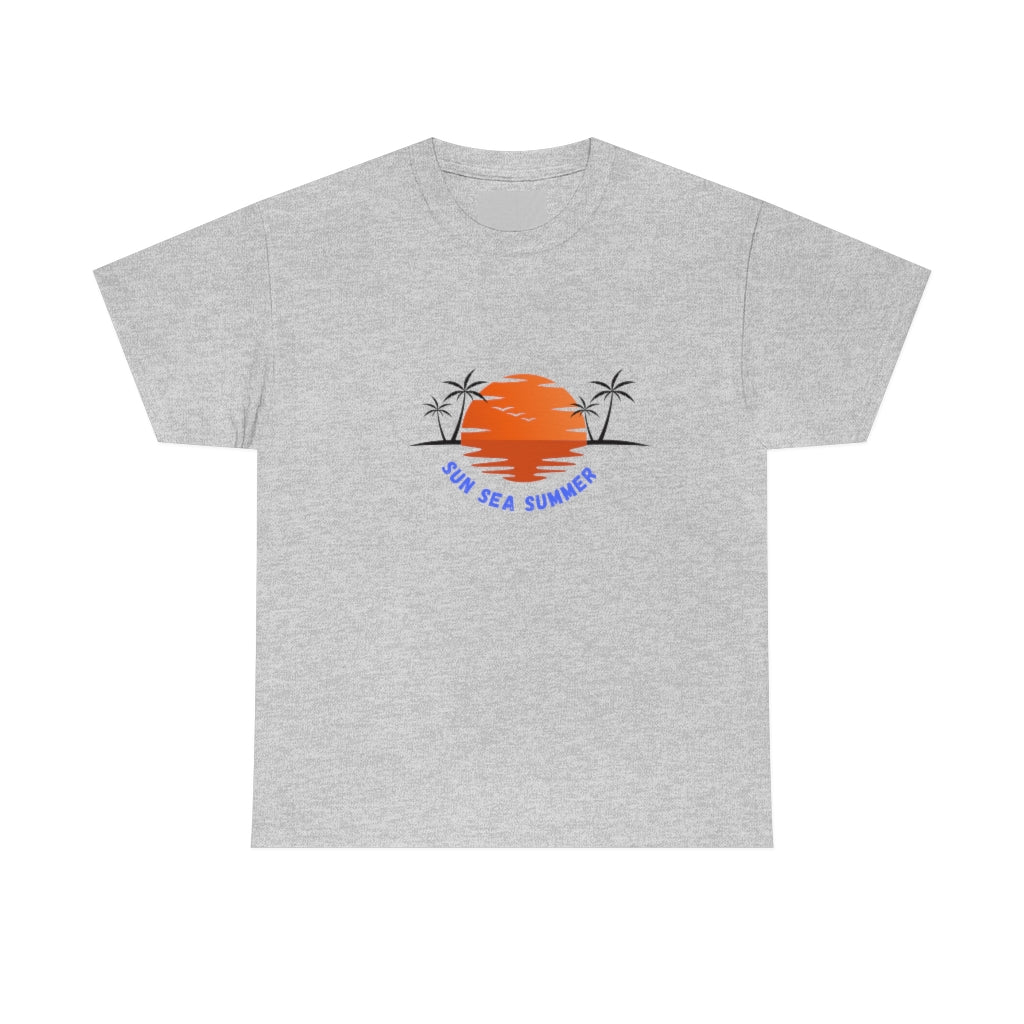 Sun Sea Summer Unisex Heavy Cotton Tee