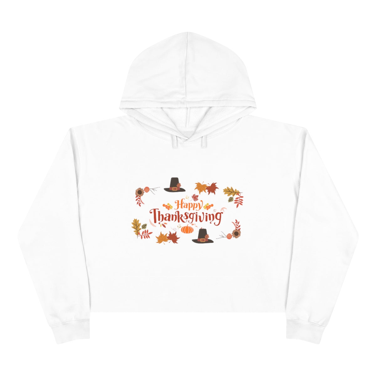 Happy Thanksgiving Crop Hoodie