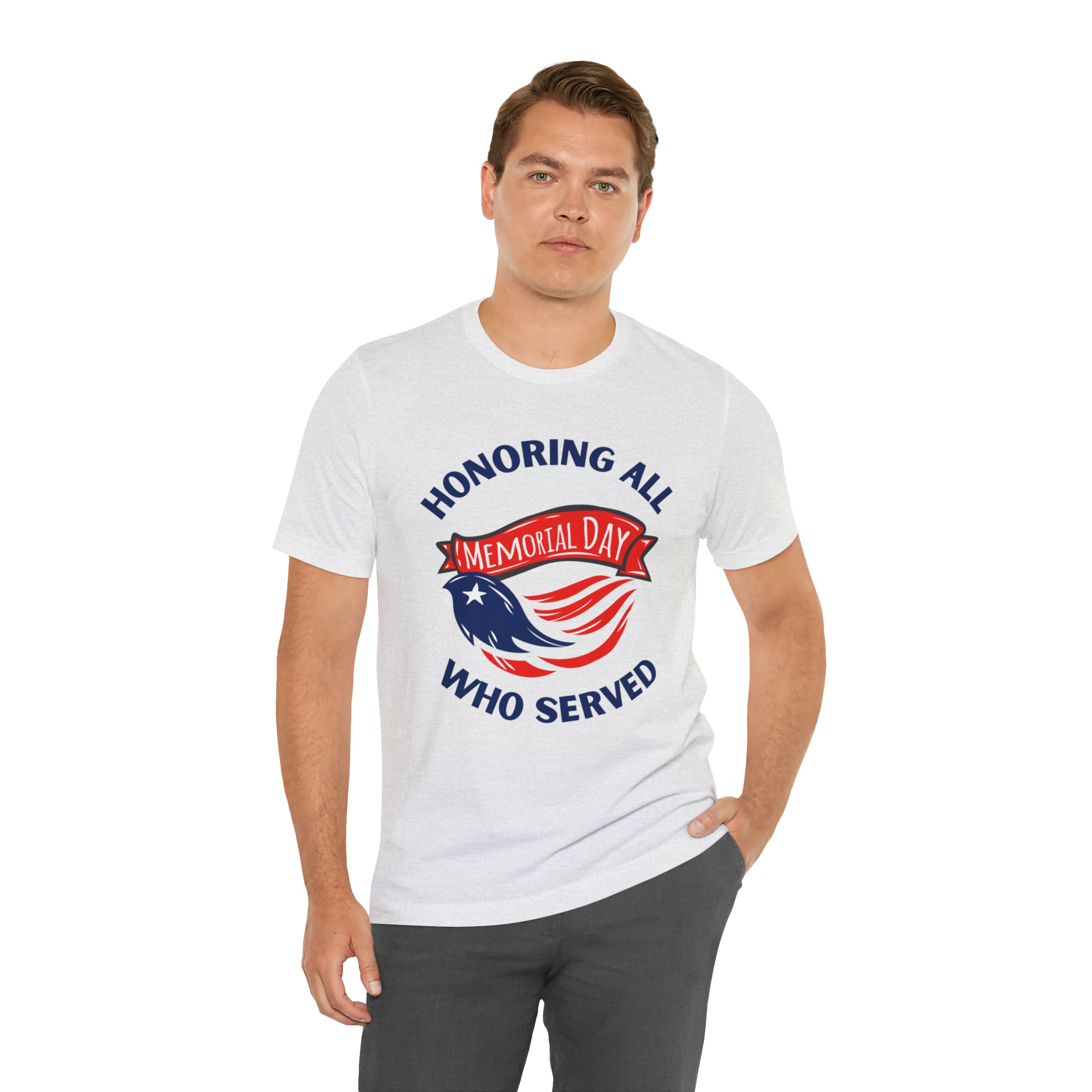 Memorial Day Honoring All Who Served Unisex Jersey Short Sleeve Tee