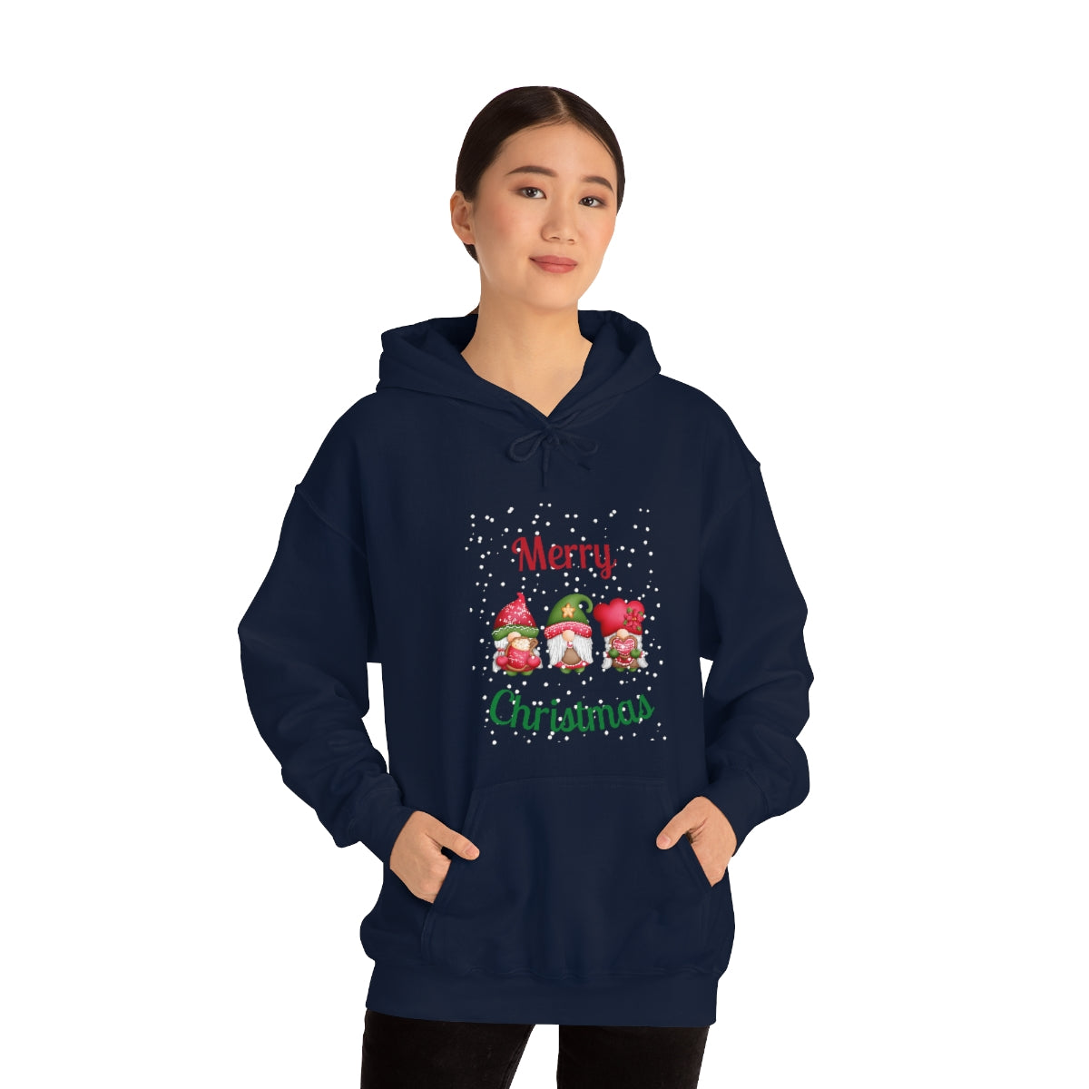 Three Gnomes Merry Christmas Unisex Heavy Blend™ Hooded Sweatshirt