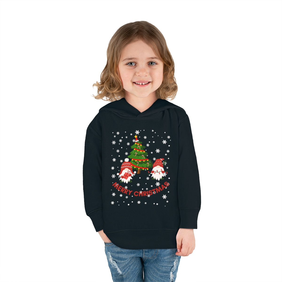 Merry & Bright Holidays ChristmasToddler Pullover Fleece Hoodie