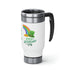 Happy Saint Patrick's Day Stainless Steel Travel Mug with Handle, 14oz