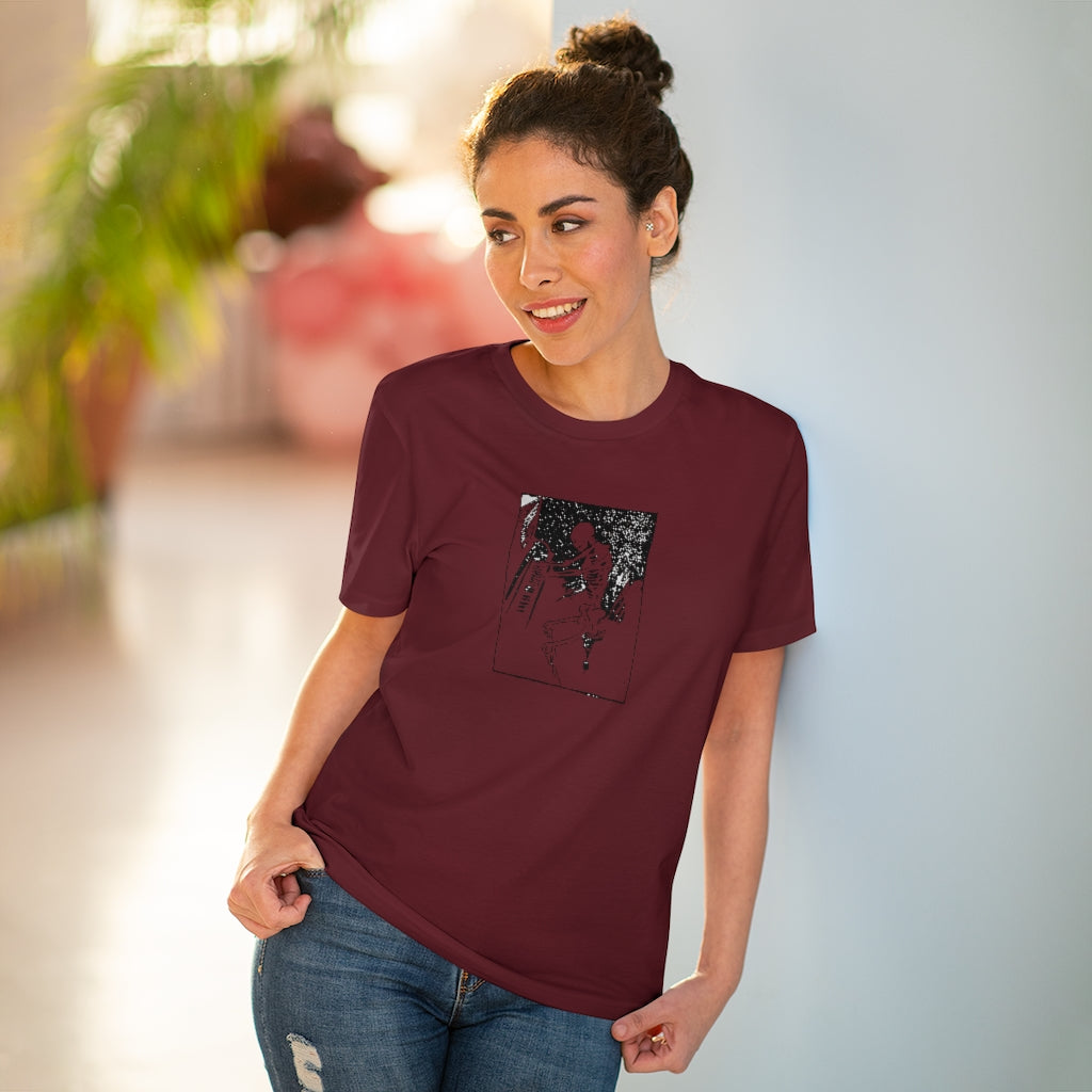 Skeleton Piano Player Organic Creator T-shirt - Unisex