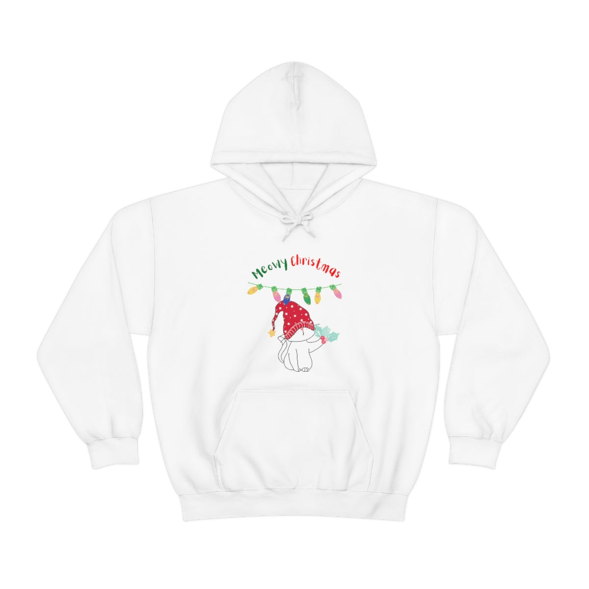 Meowy Christmas Heavy Blend™ Hooded Sweatshirt