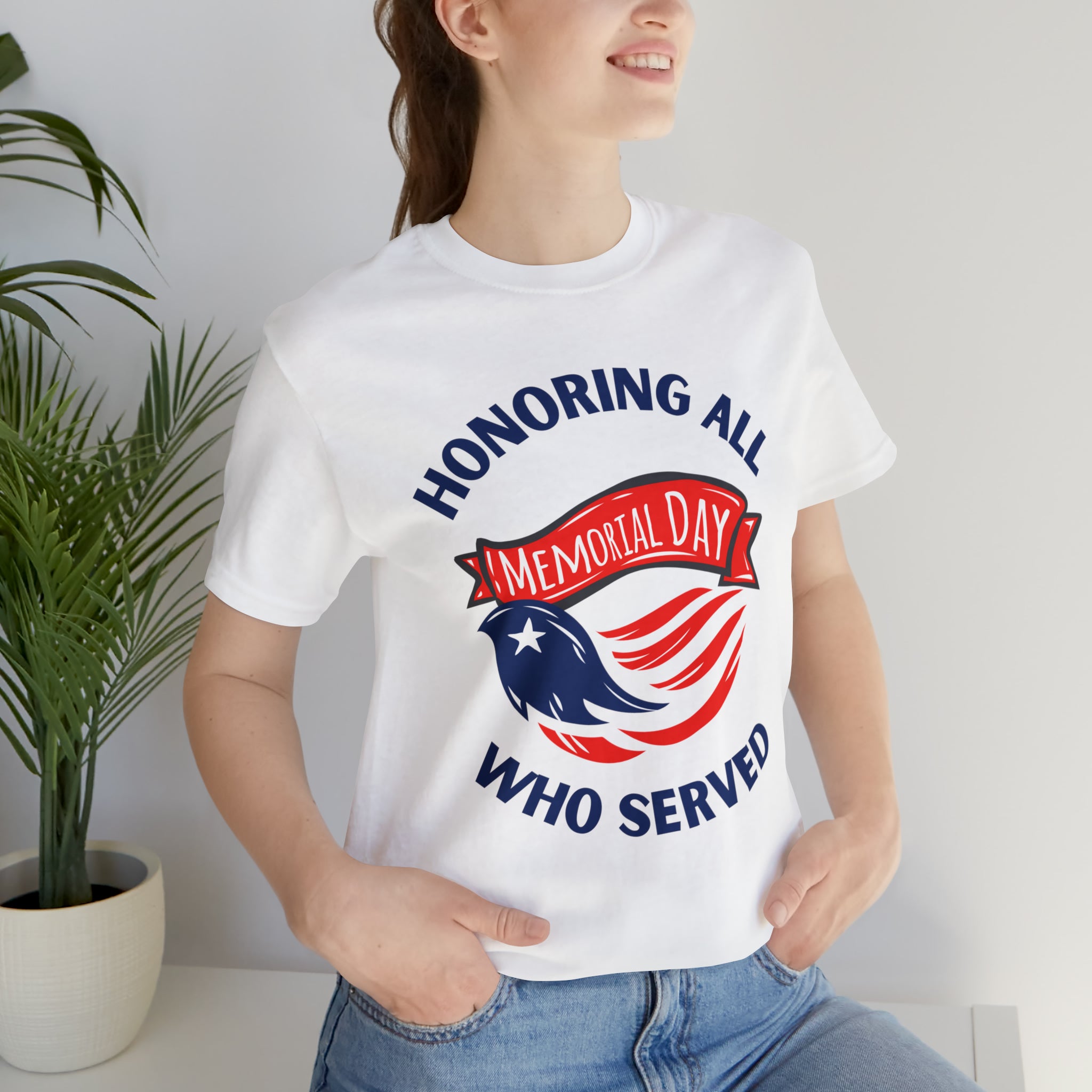 Memorial Day Honoring All Who Served Unisex Jersey Short Sleeve Tee